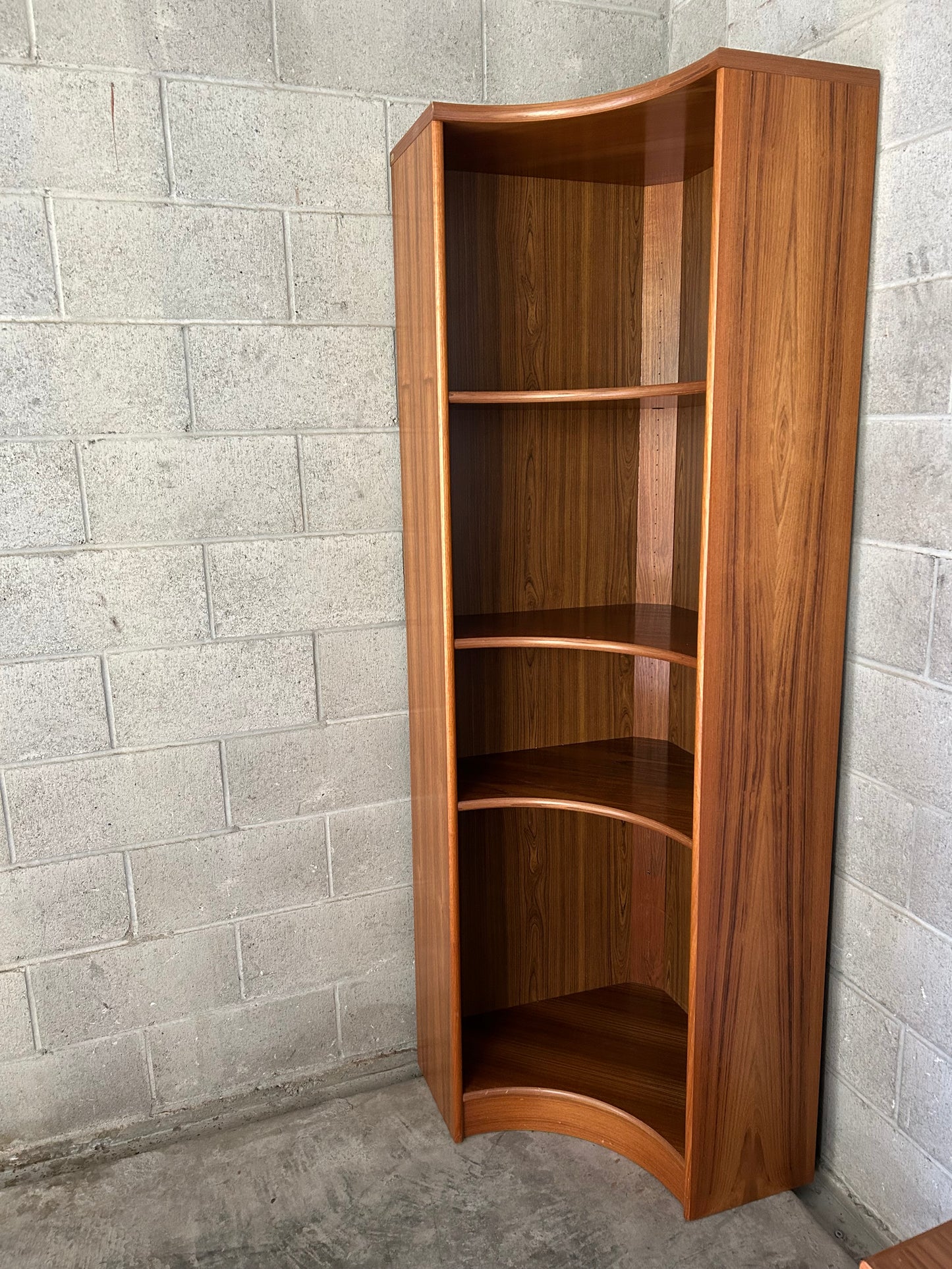 Danish Mid-Century Modern Teak Corner Bookshelves, Set of 3 - Circa 1990s