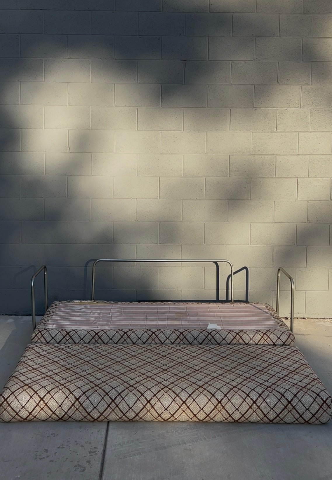 Rare Vintage De Sede Style Steel Framed Daybed Sofa Bed, Circa 1980s