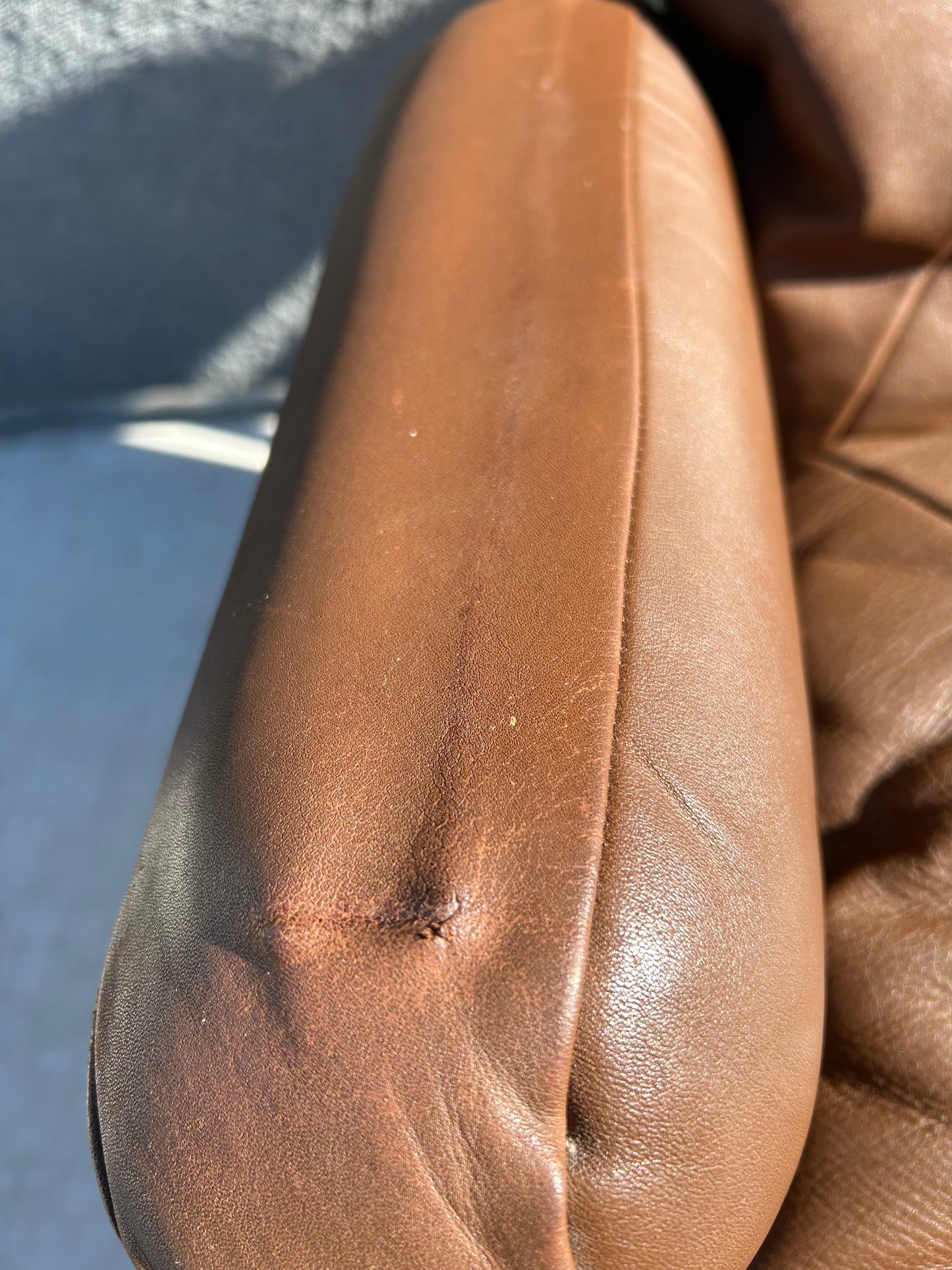 Mid Century Danish Modern Ingmar Relling Westnofa Brown Leather Lounge Chair, Circa 1960s