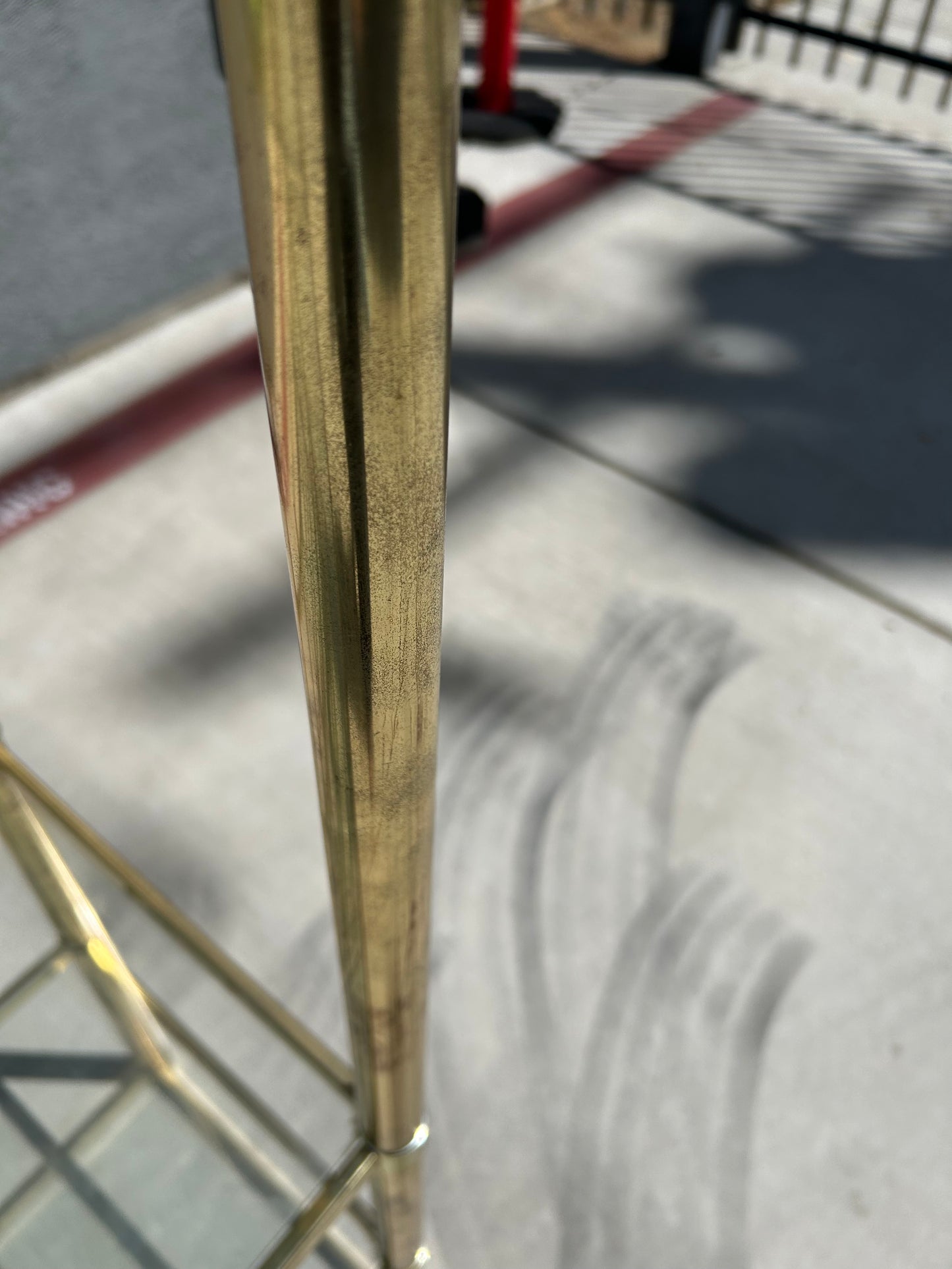 Vintage Brass and Glass Etagere in the Style of Milo Baughman, Circa 1970s