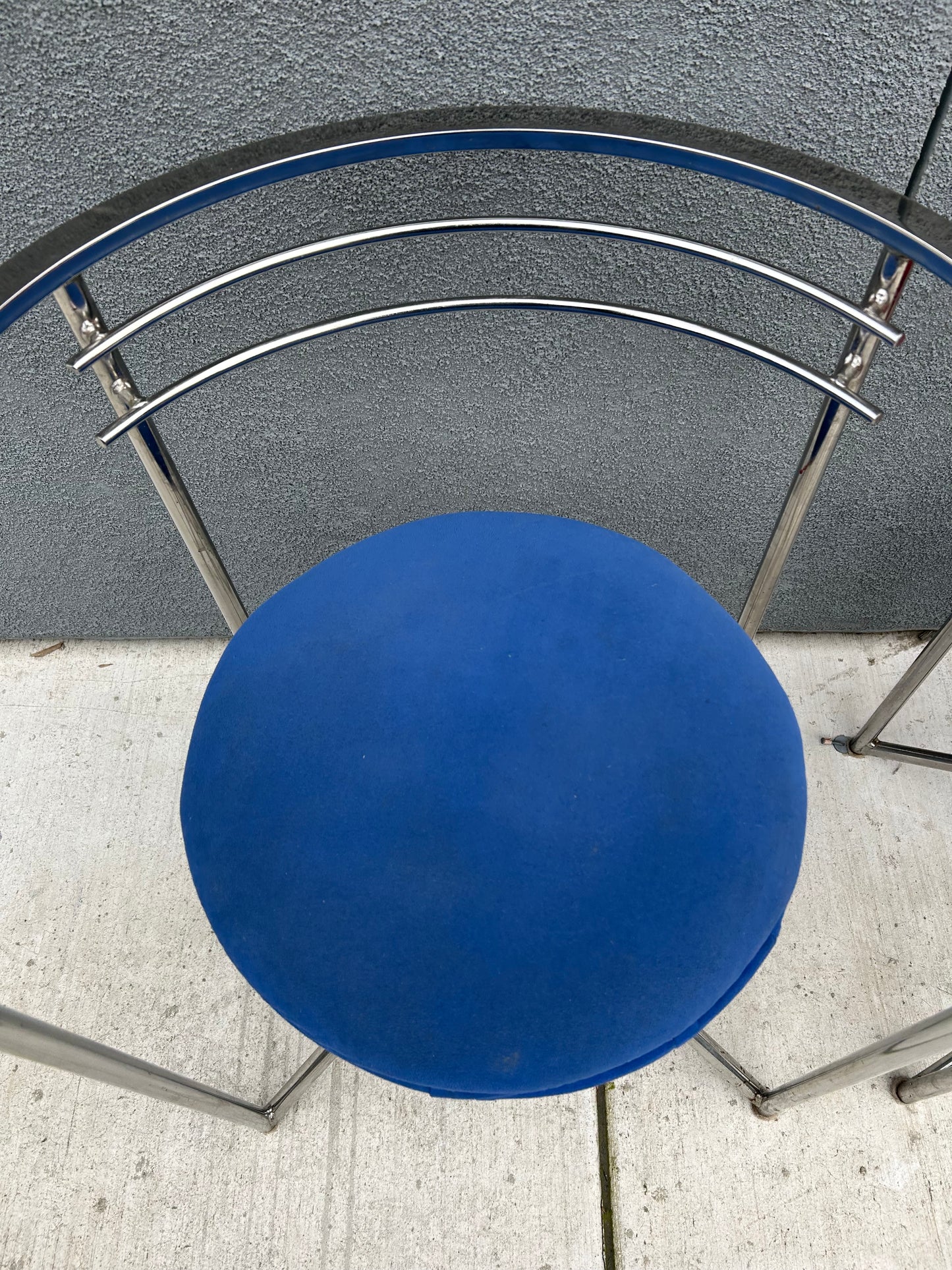 Chrome Post Modern Minson Sculptural Chairs, Set of 4