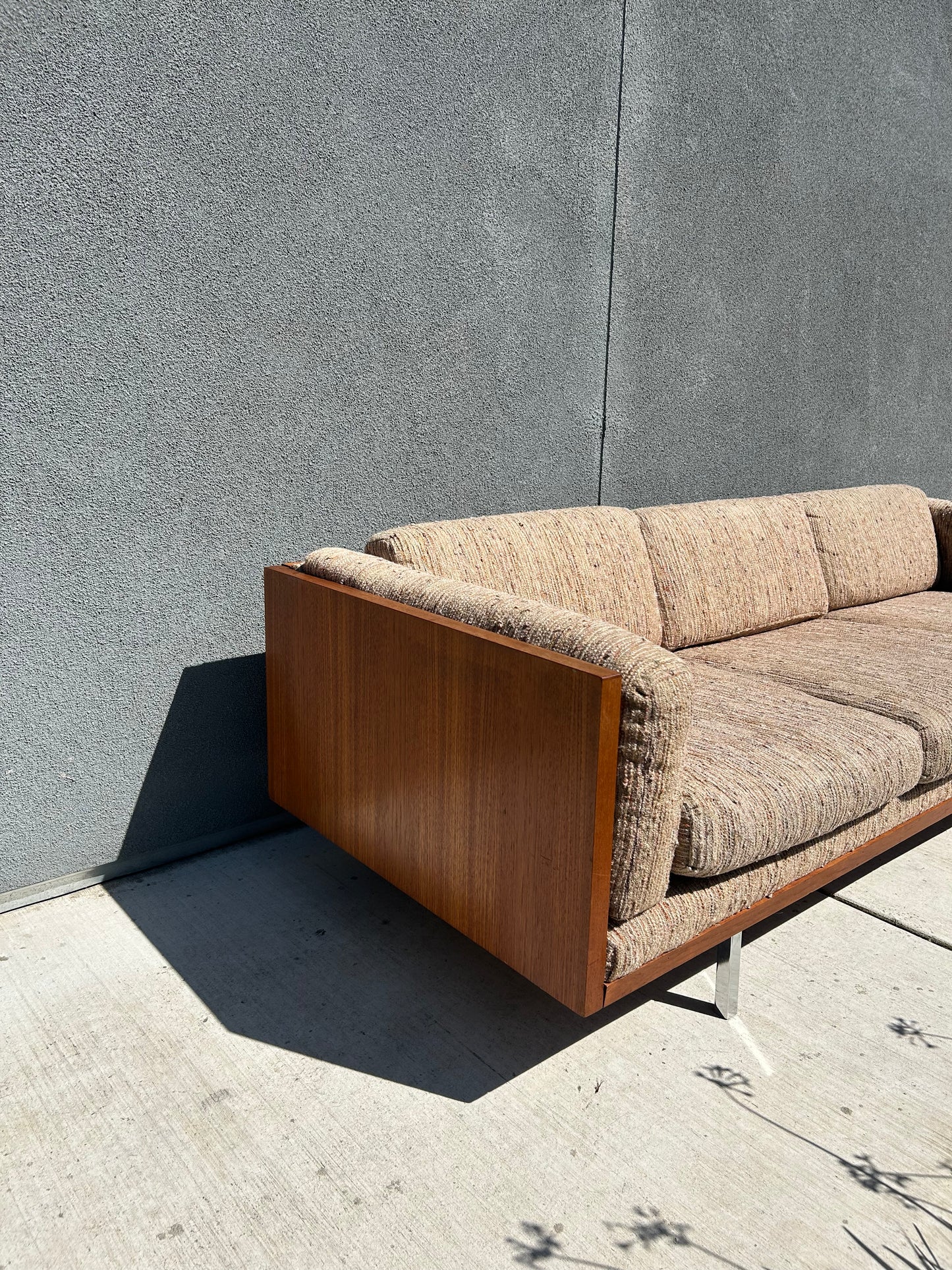 Rare Danish Teak Cased 3 Seater Sofa by Komfort, Circa 1960s