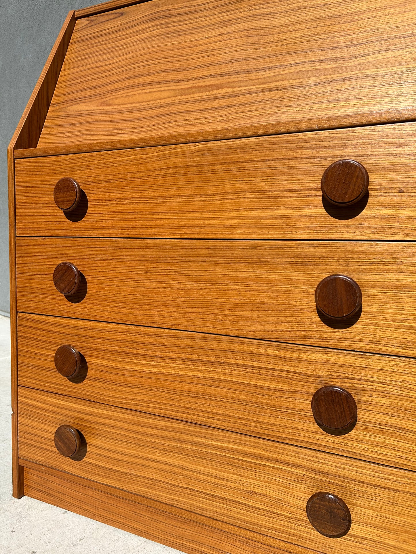 Midcentury Teak Secretary Desk by KF Mobler, Circa 1960s