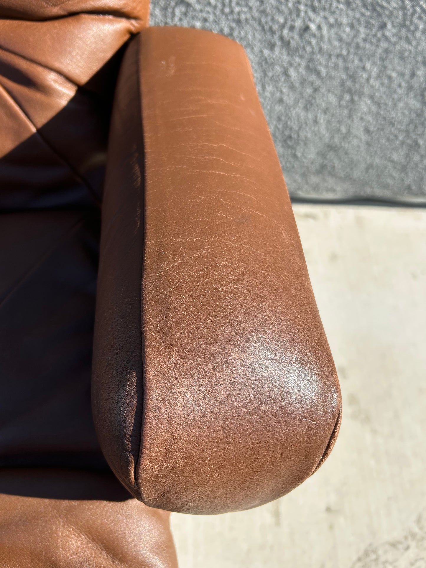 Mid Century Danish Modern Ingmar Relling Westnofa Brown Leather Lounge Chair, Circa 1960s