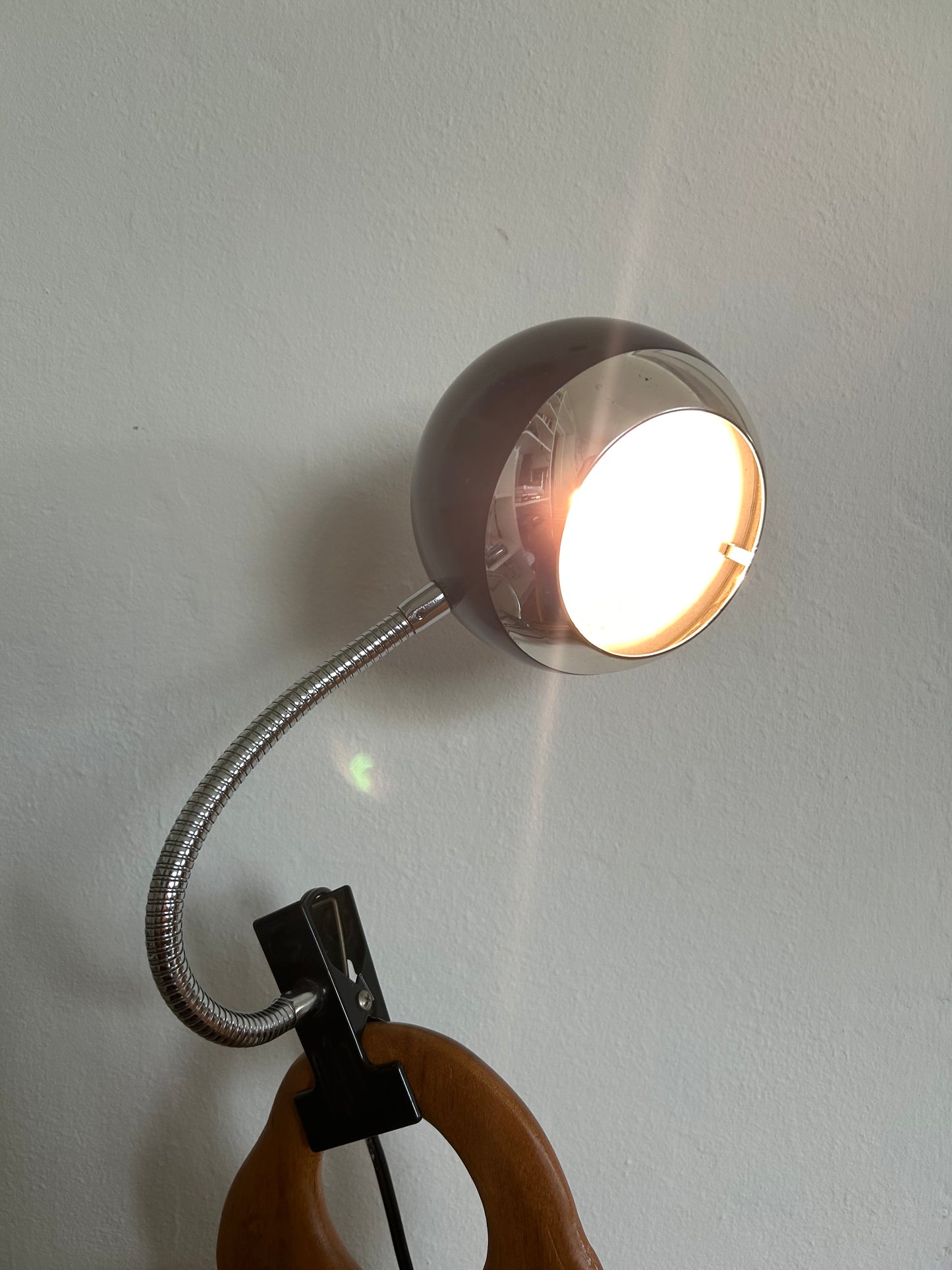 Vintage Chrome Vice Eyeball Lamp
