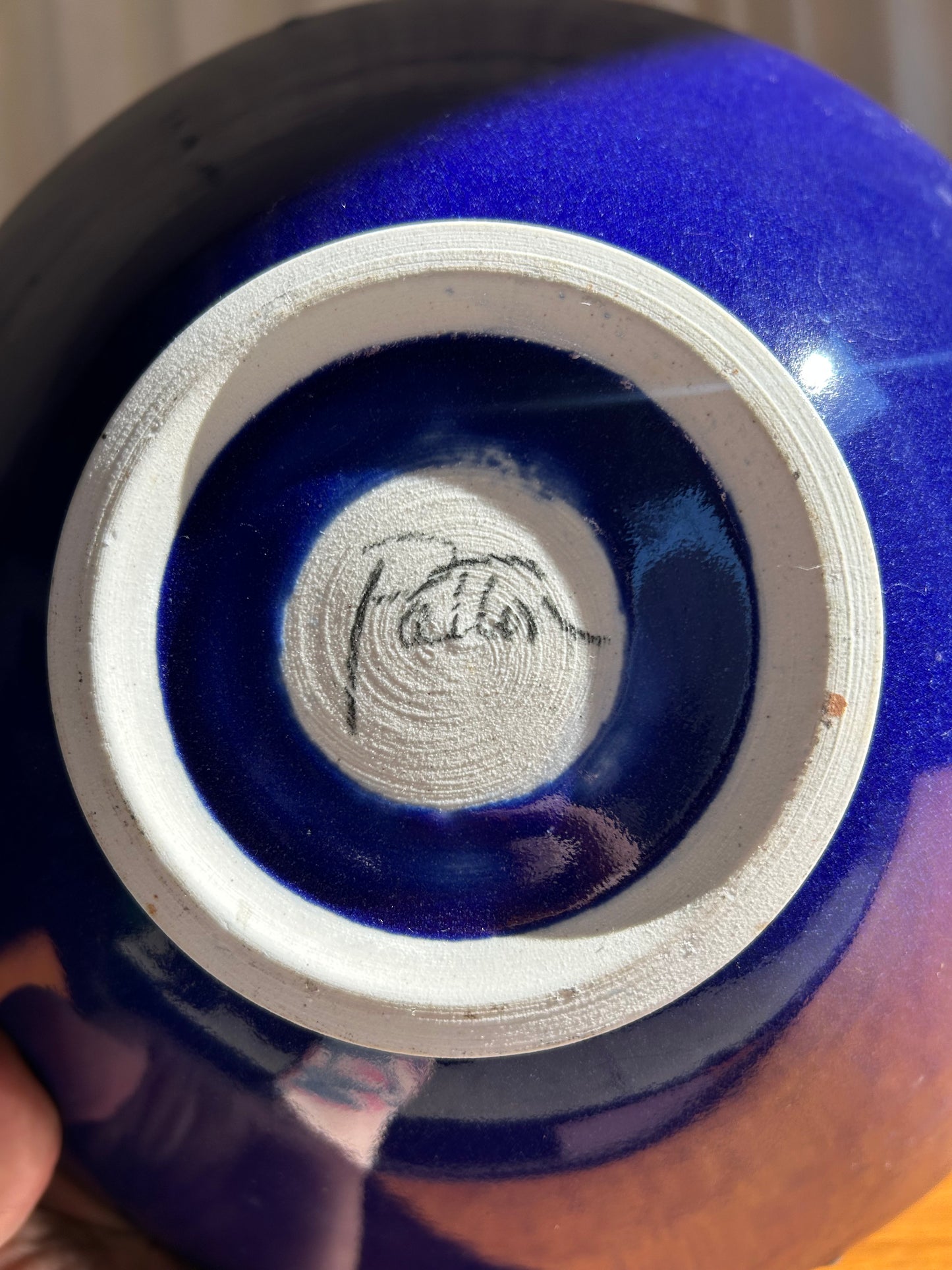 Hand Decorated Studio Pottery Bowl by Matthew Patton, Signed