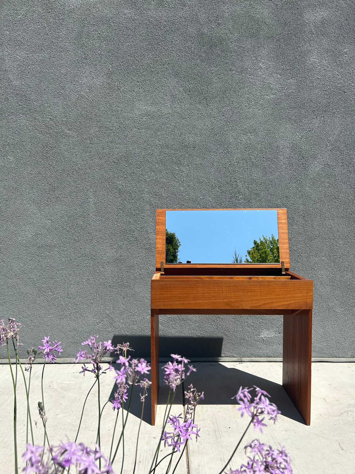 Mid Century Danish Modern Teak Vanity Desk by Arne Wahl Iversen of Vinde Mobelfabrik, Circa 1960s