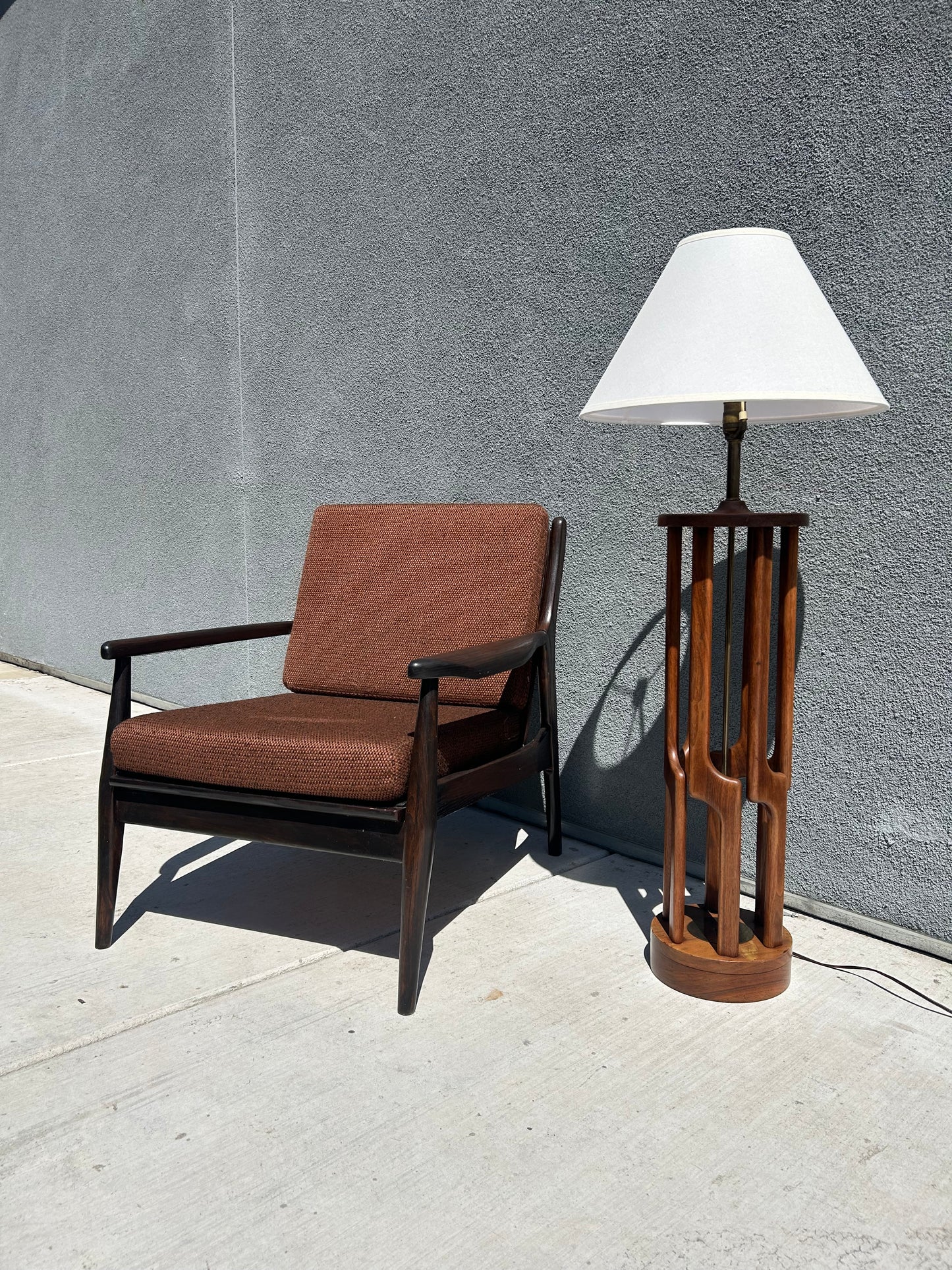 Mid Century Modern Walnut Lounge Chair, Circa 1960s