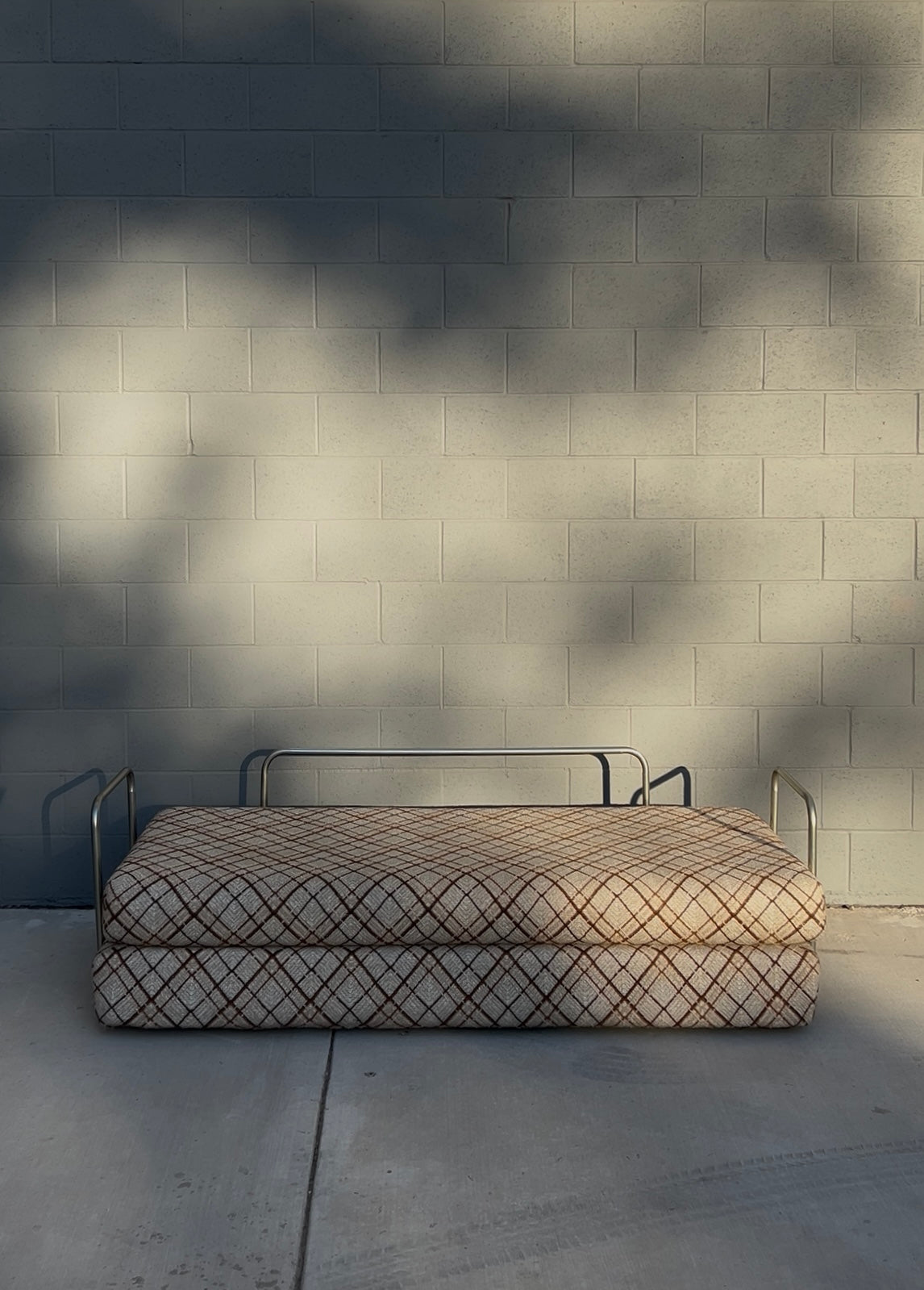 Rare Vintage De Sede Style Steel Framed Daybed Sofa Bed, Circa 1980s