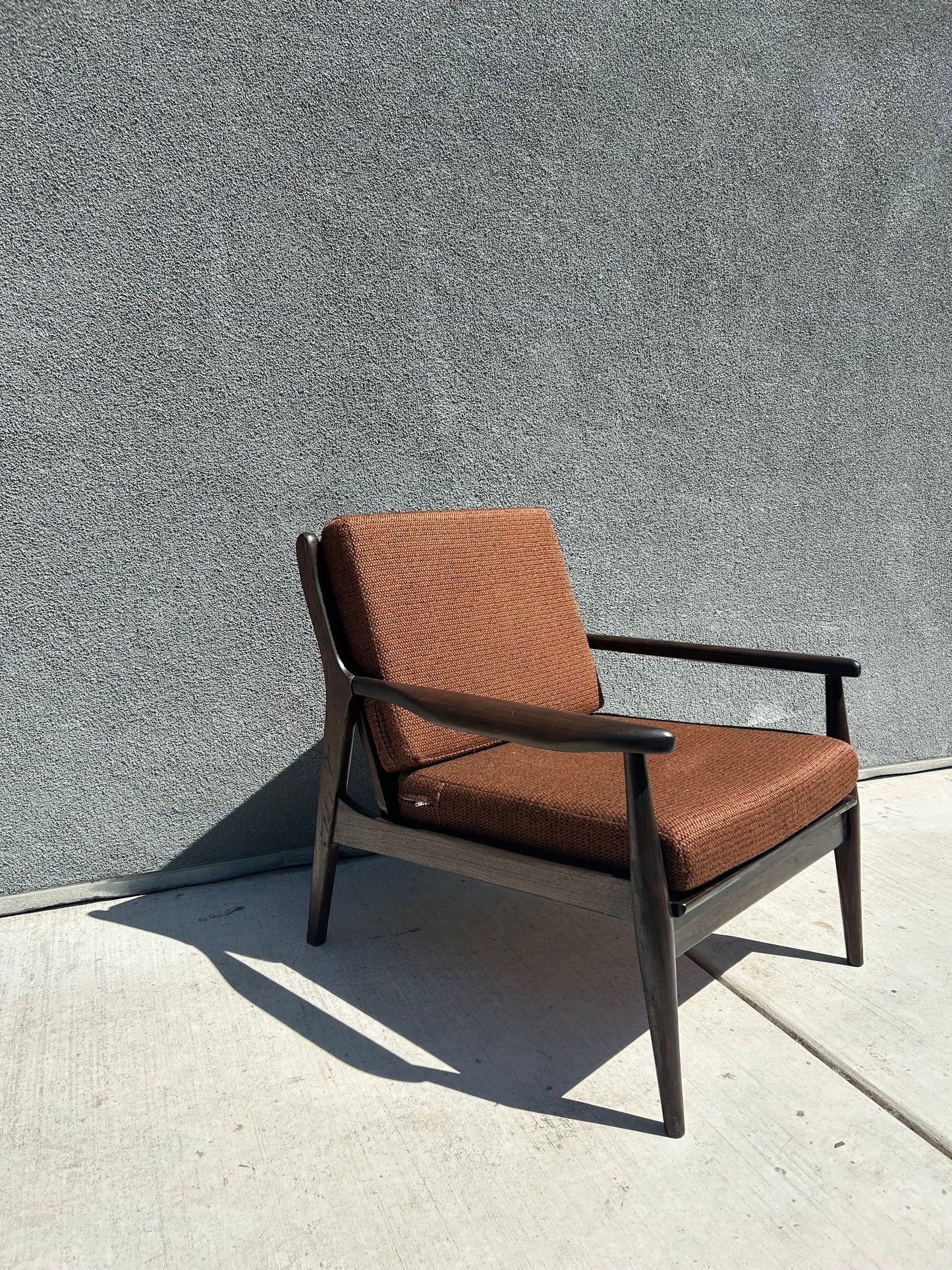 Mid Century Modern Walnut Lounge Chair, Circa 1960s
