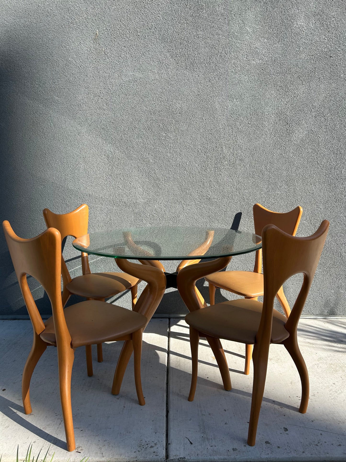Vintage Italian Sculptural Dining Set, circa 1980s