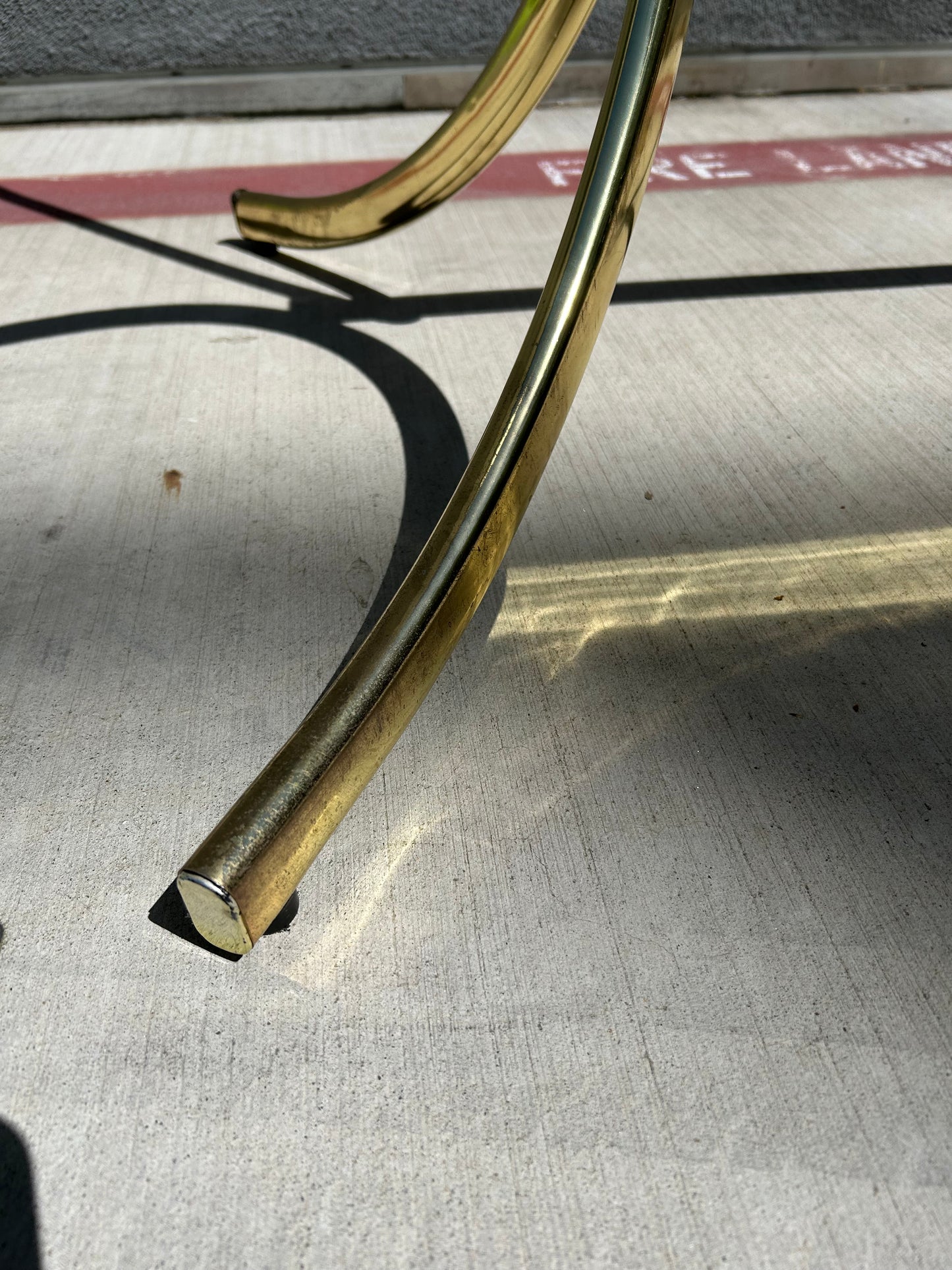 Brass and Glass Dining Table, Italy, Circa 1970s