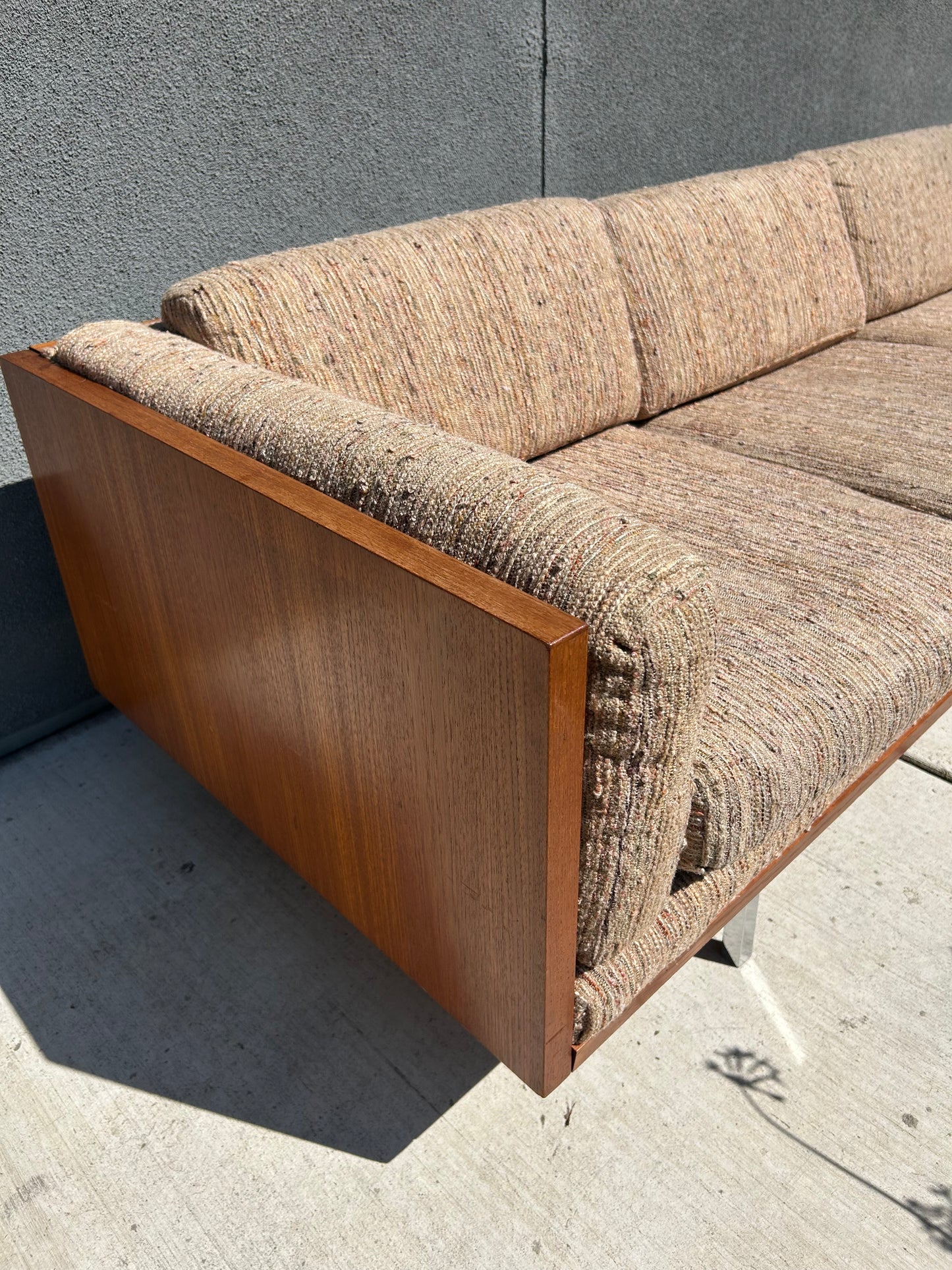 Rare Danish Teak Cased 3 Seater Sofa by Komfort, Circa 1960s