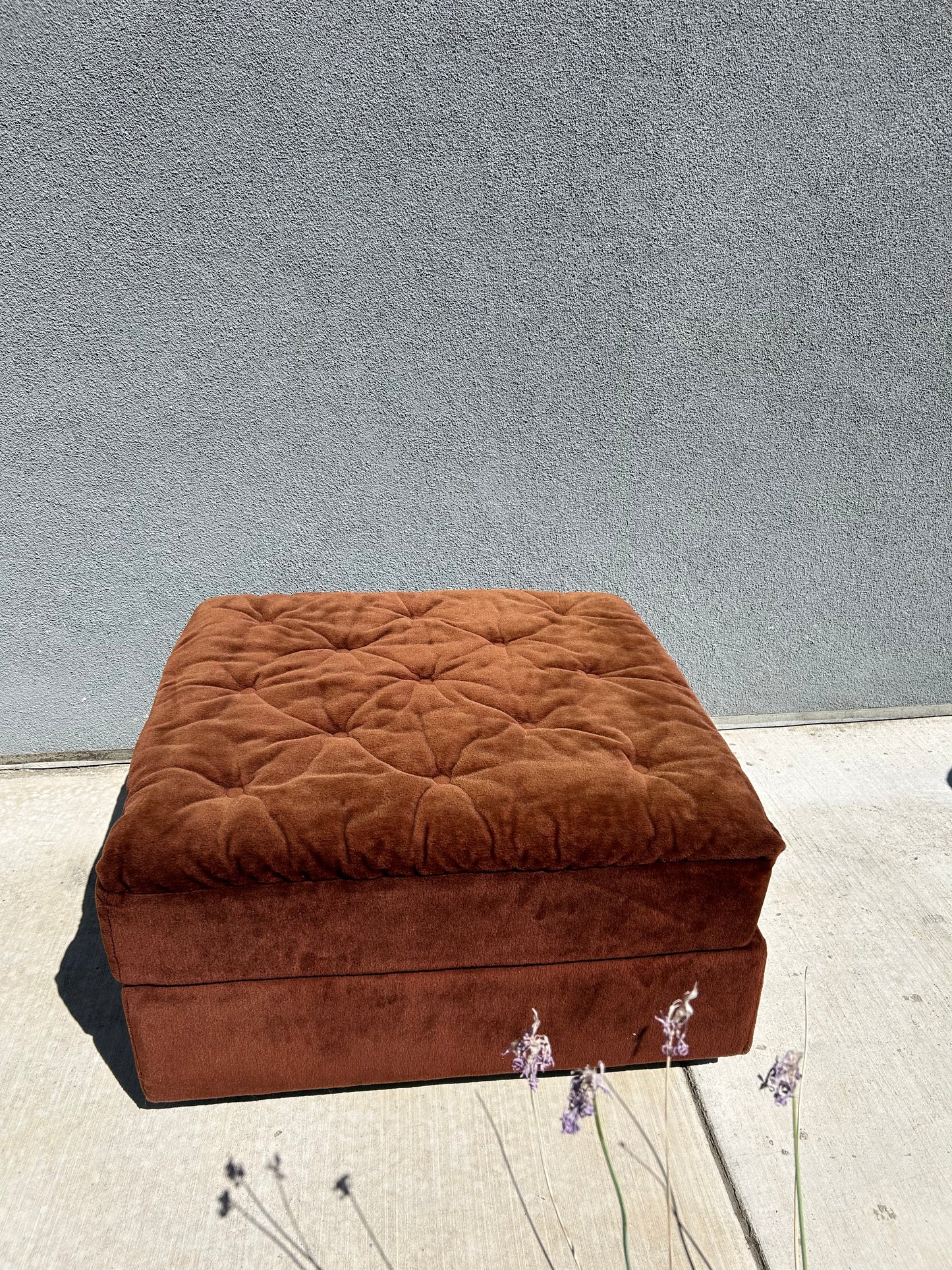 Vintage Sheffield Furniture Co Curved Modular Plush Crush 5 Piece Sectional Sofa, Circa 1970s