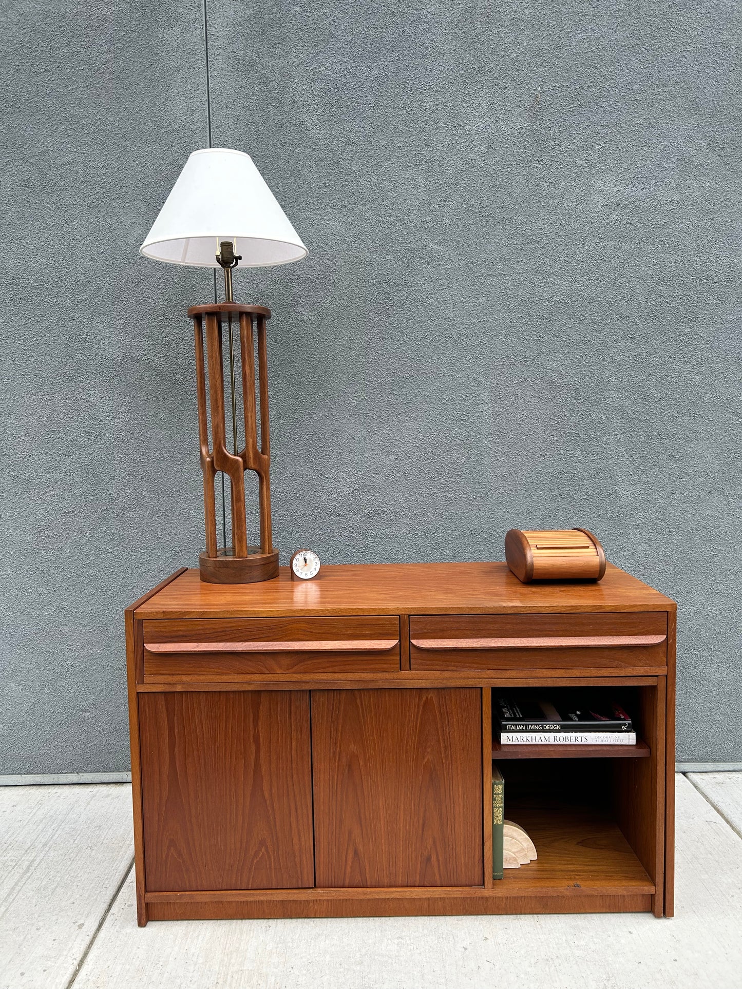 MCM Danish Teak Modular Credenza, Corner Desk or Media Console, Circa 1970s