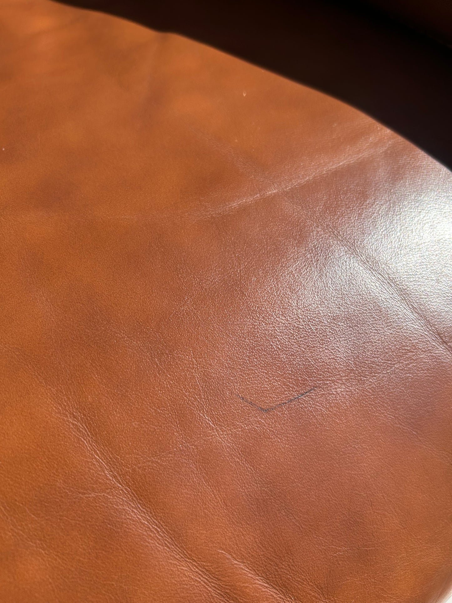 Vintage Mid-Century Modern Emerson Tan Leather Lounge Chair