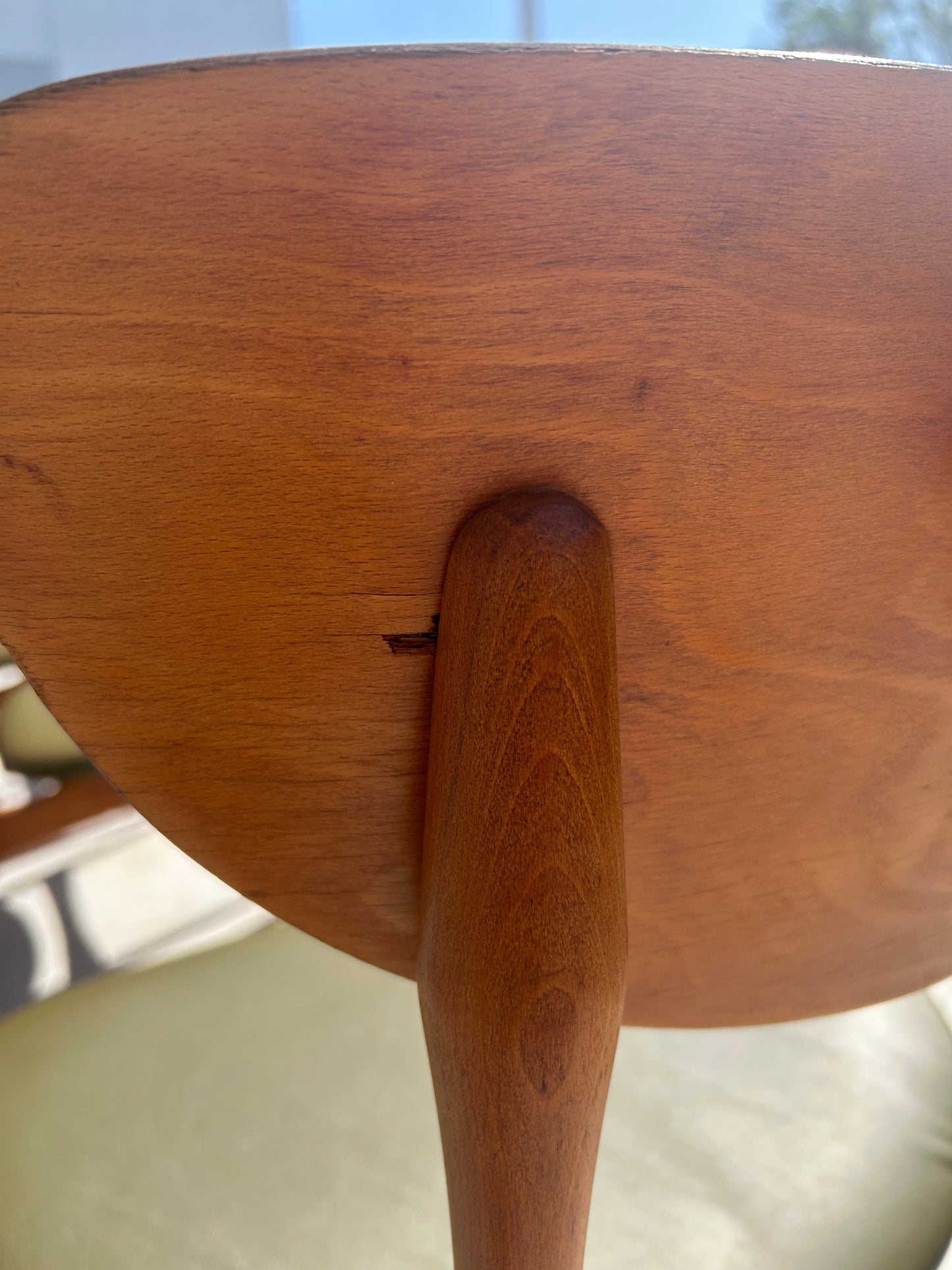 Vintage Mid Century Modern Sculptural Teak Wood Dining Chairs - Set of 4