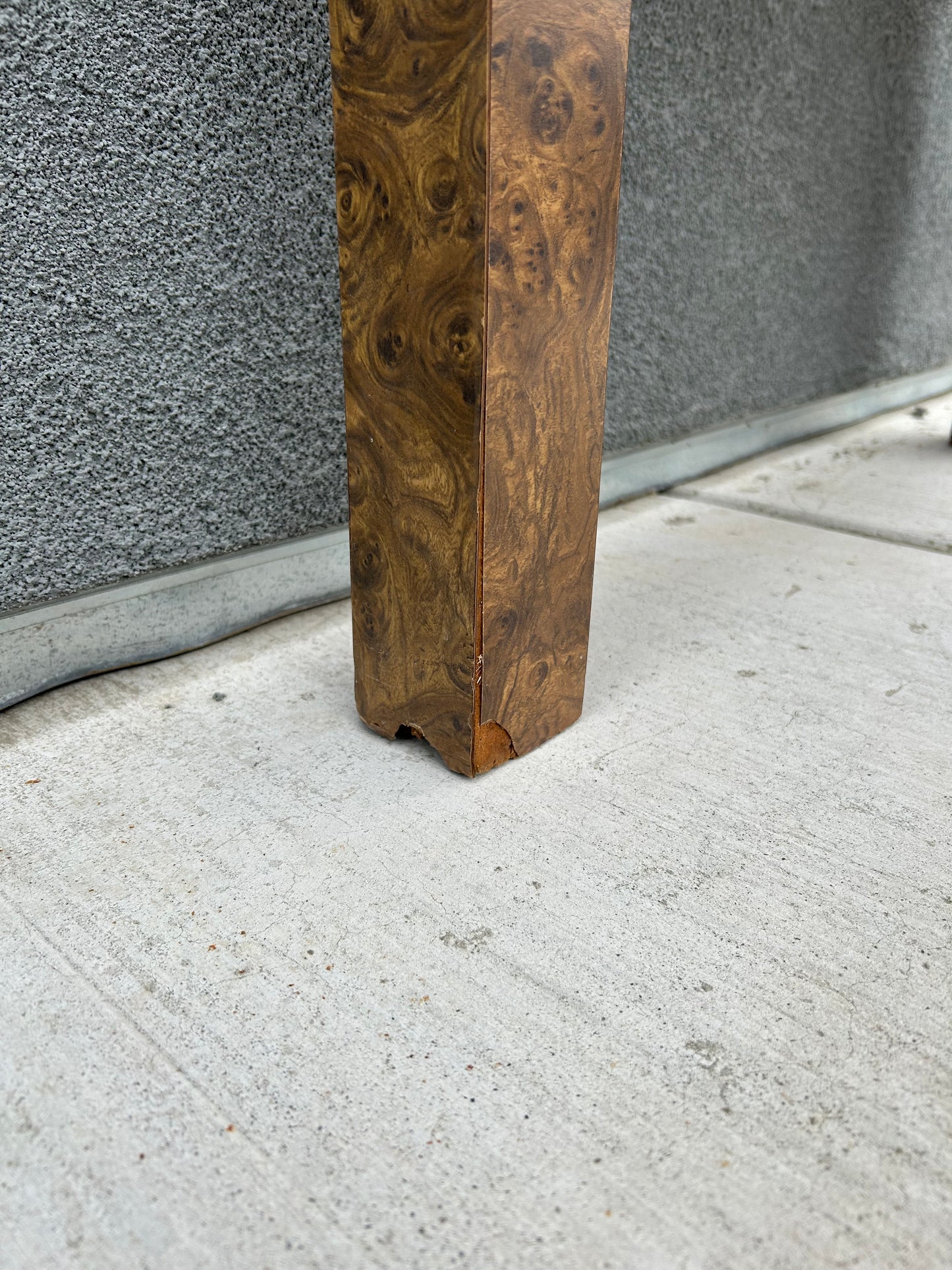 Small Vintage Burl Laminate Dining or Card Table, Circa 1980’s