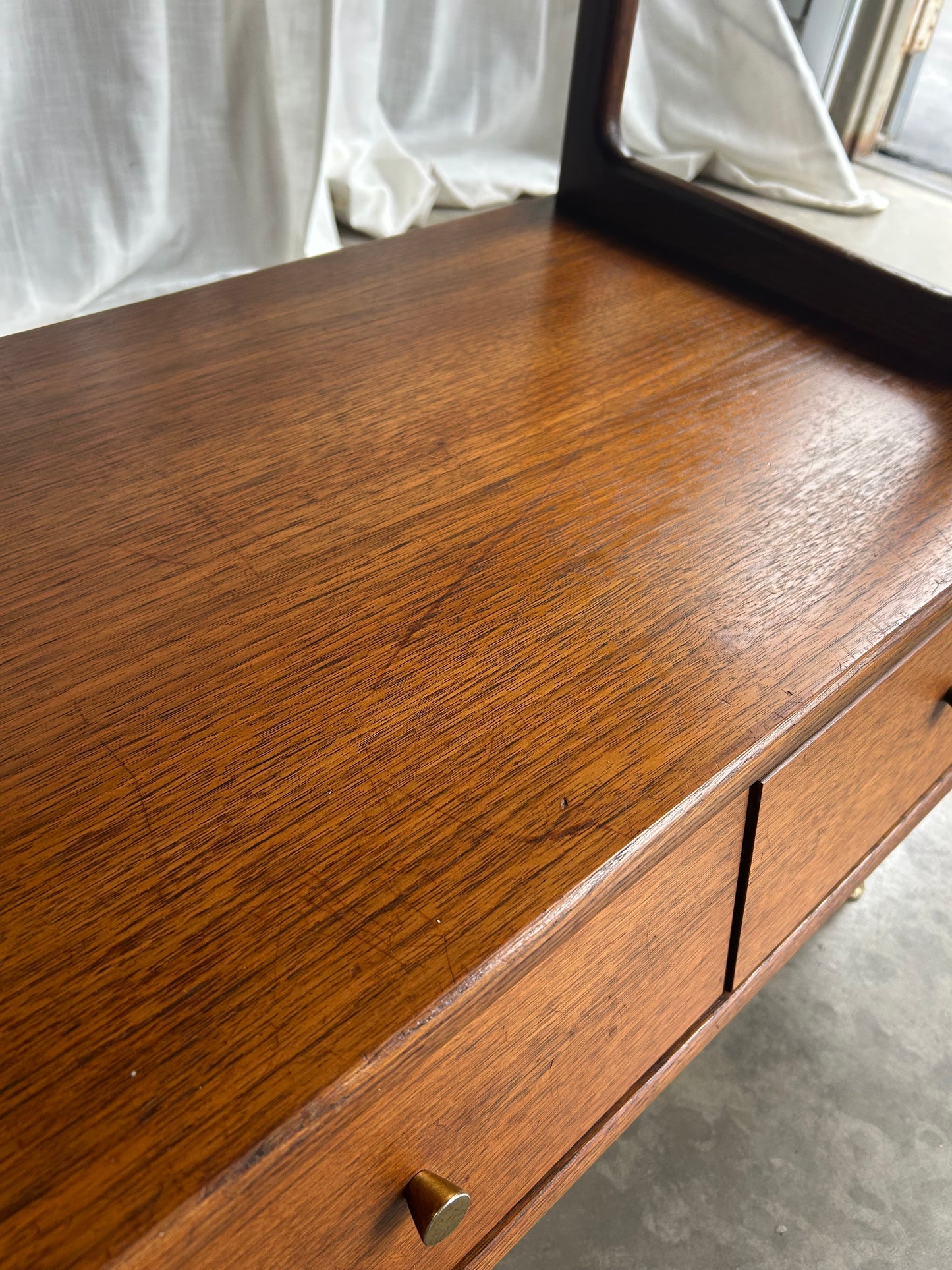 Vintage Midcentury Walnut Secretary Desk Bookcase by Saginaw Furniture, Circa 1960s