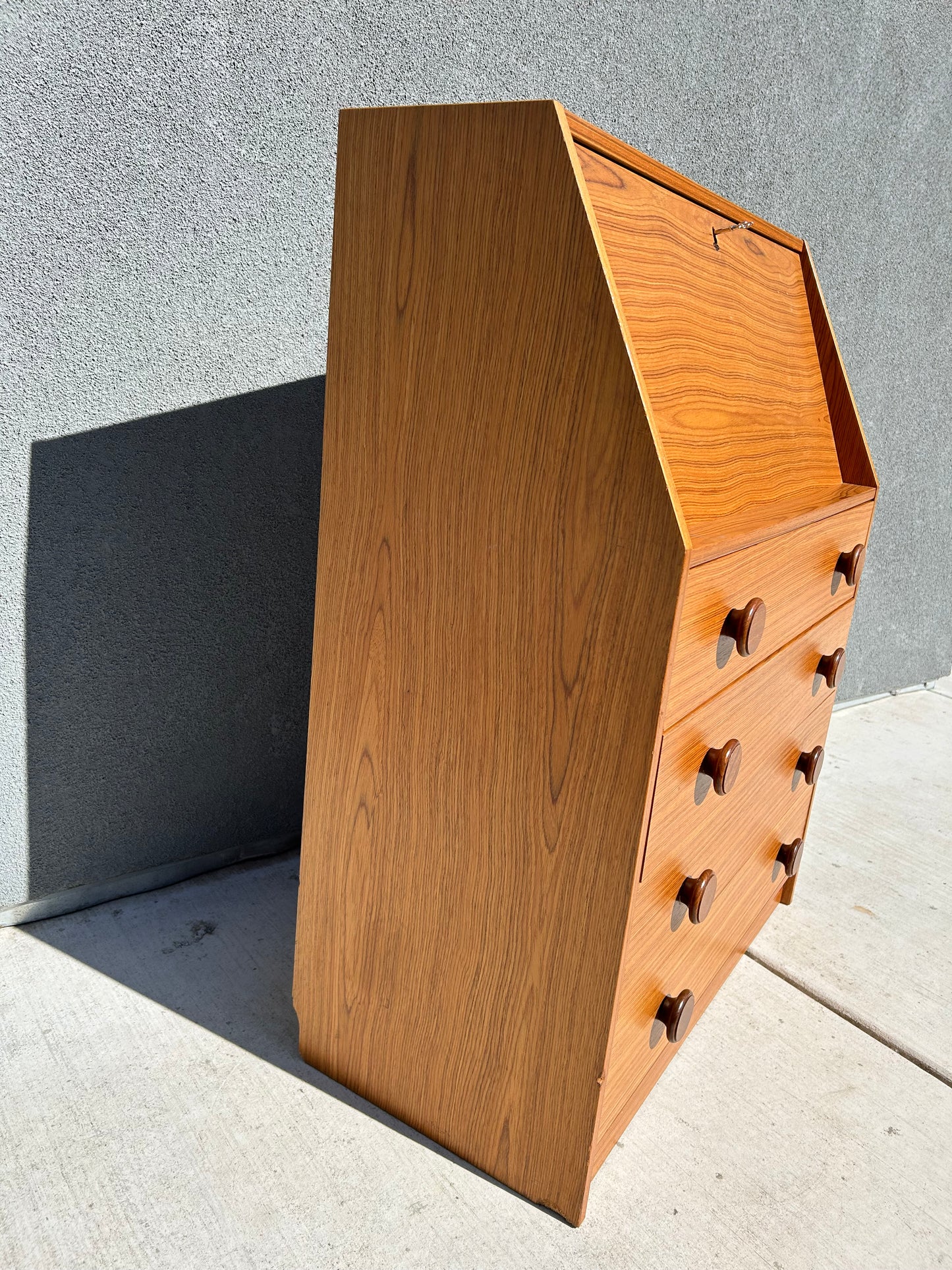 Midcentury Teak Secretary Desk by KF Mobler, Circa 1960s