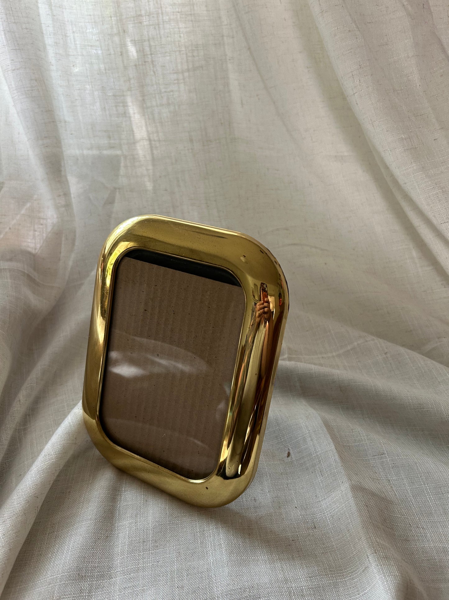 Brass Post Modern Hollywood Regenxy Picture Frame