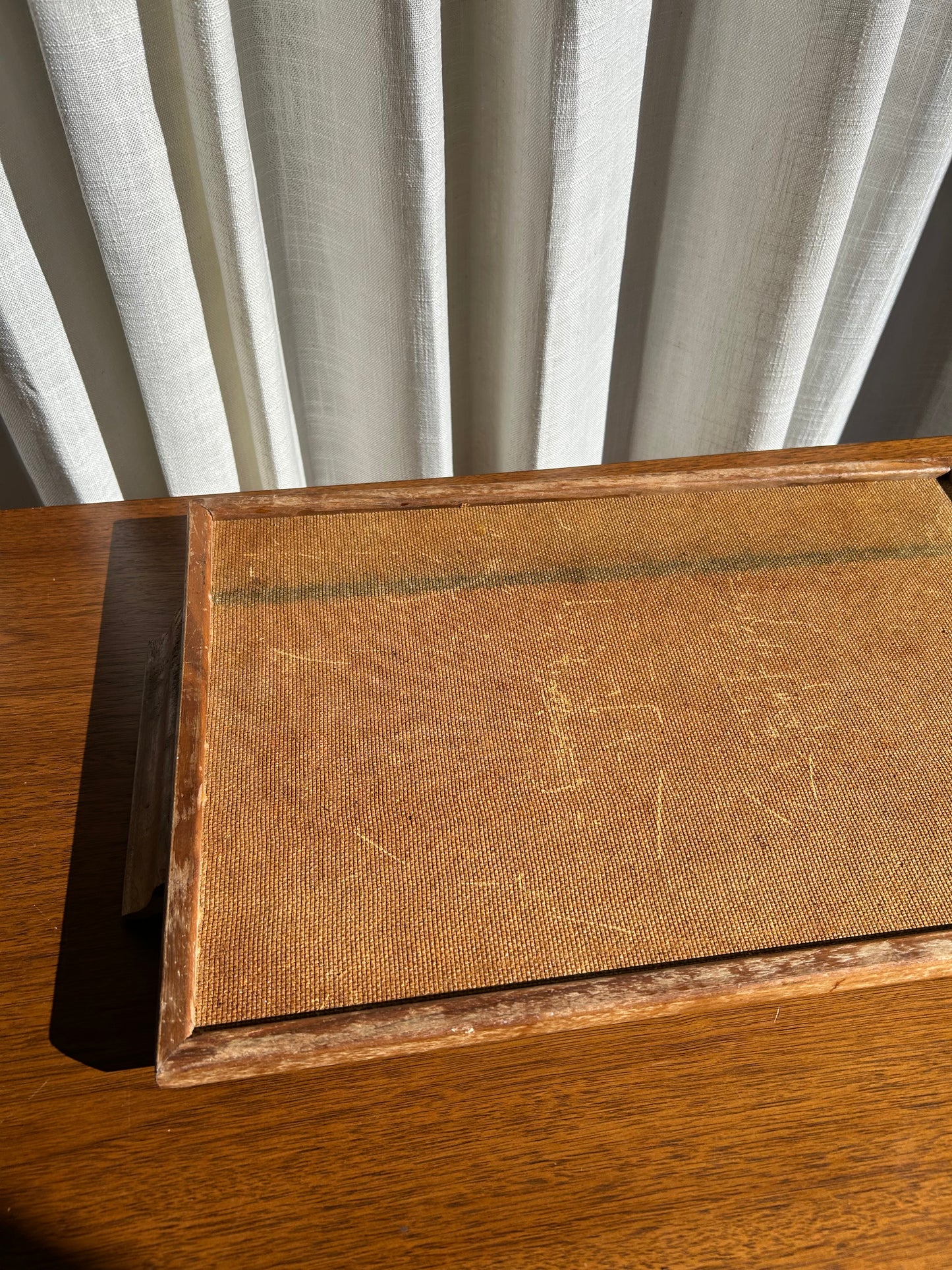 Vintage MCM Teak Tiled Serving Tray