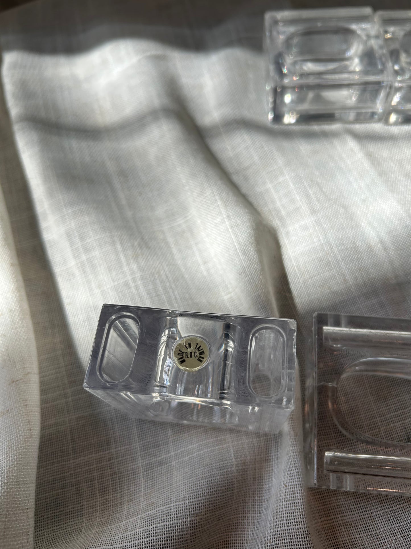Set of 8 Vintage Lucite Napkin Holders