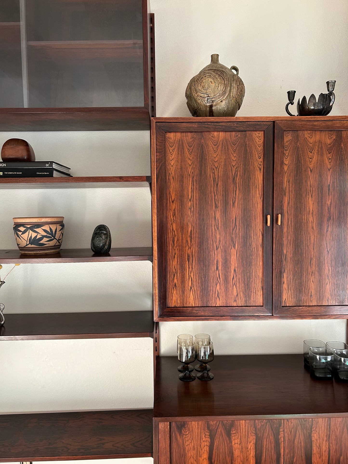 Rosewood 3 Bay Modular Wall Unit By Kai Kristiansen For Fm Møbler, Circa 1960s