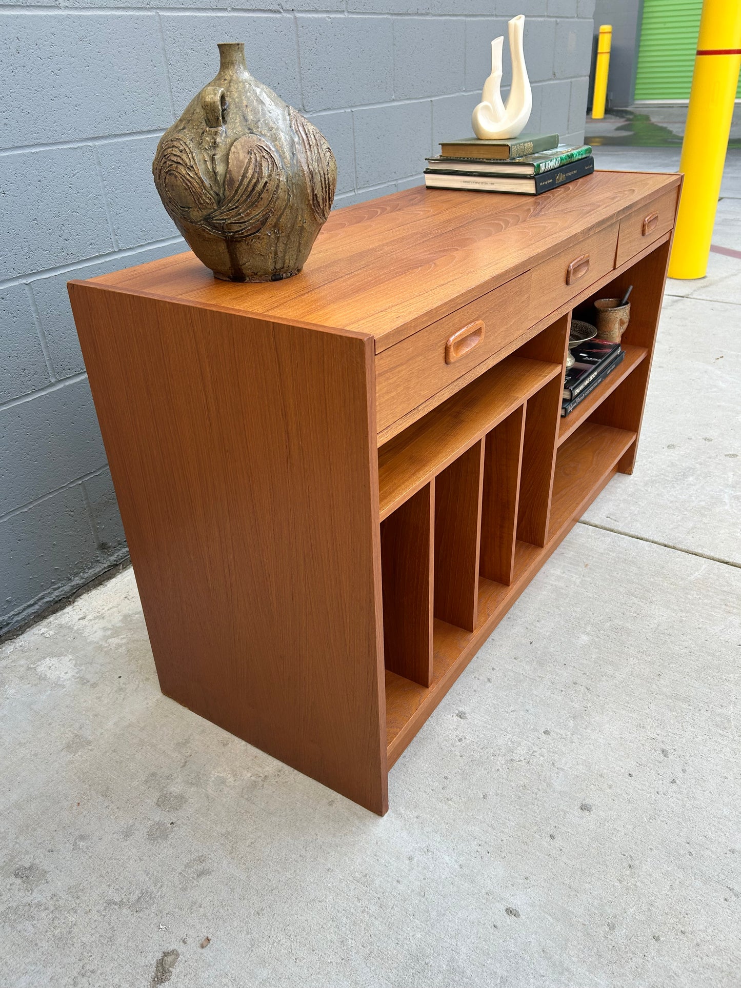 Danish Teak 3-Way Record Console/Desk, circa 1970s