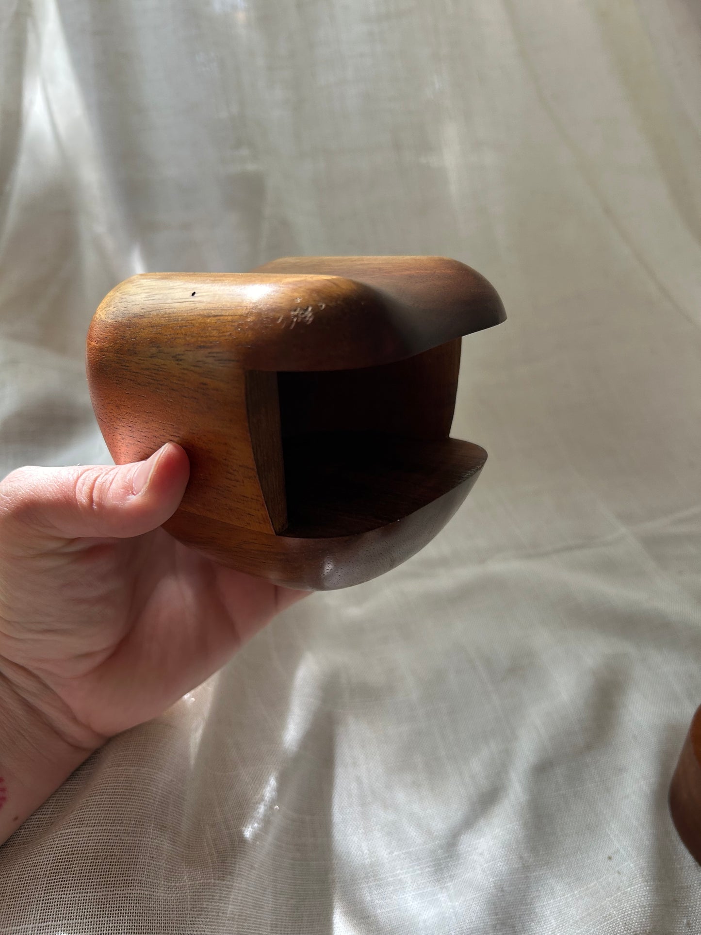 Vintage Dean Santner Wood Craft Jewelry Box, Made in California