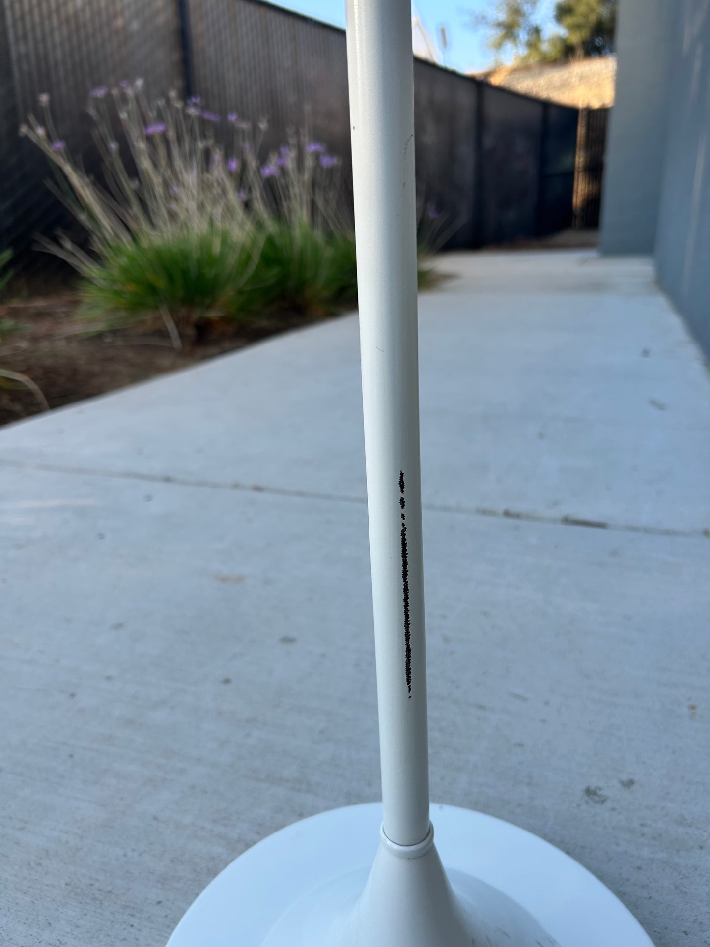 White Conical Torchiere Floor Lamps with Dimmer, Circa 1970’s