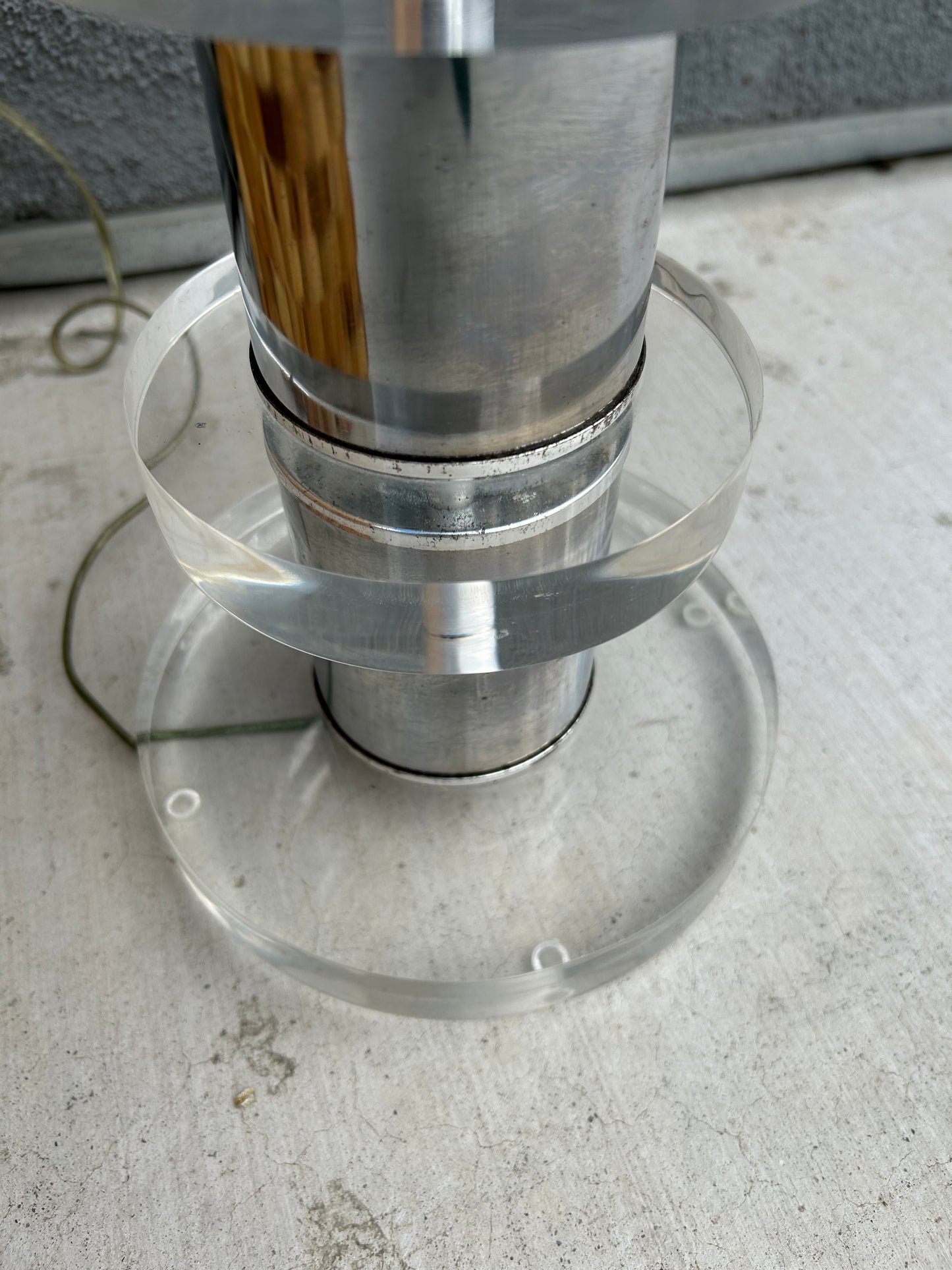 Lucite and Chrome Mid Century Table Lamps