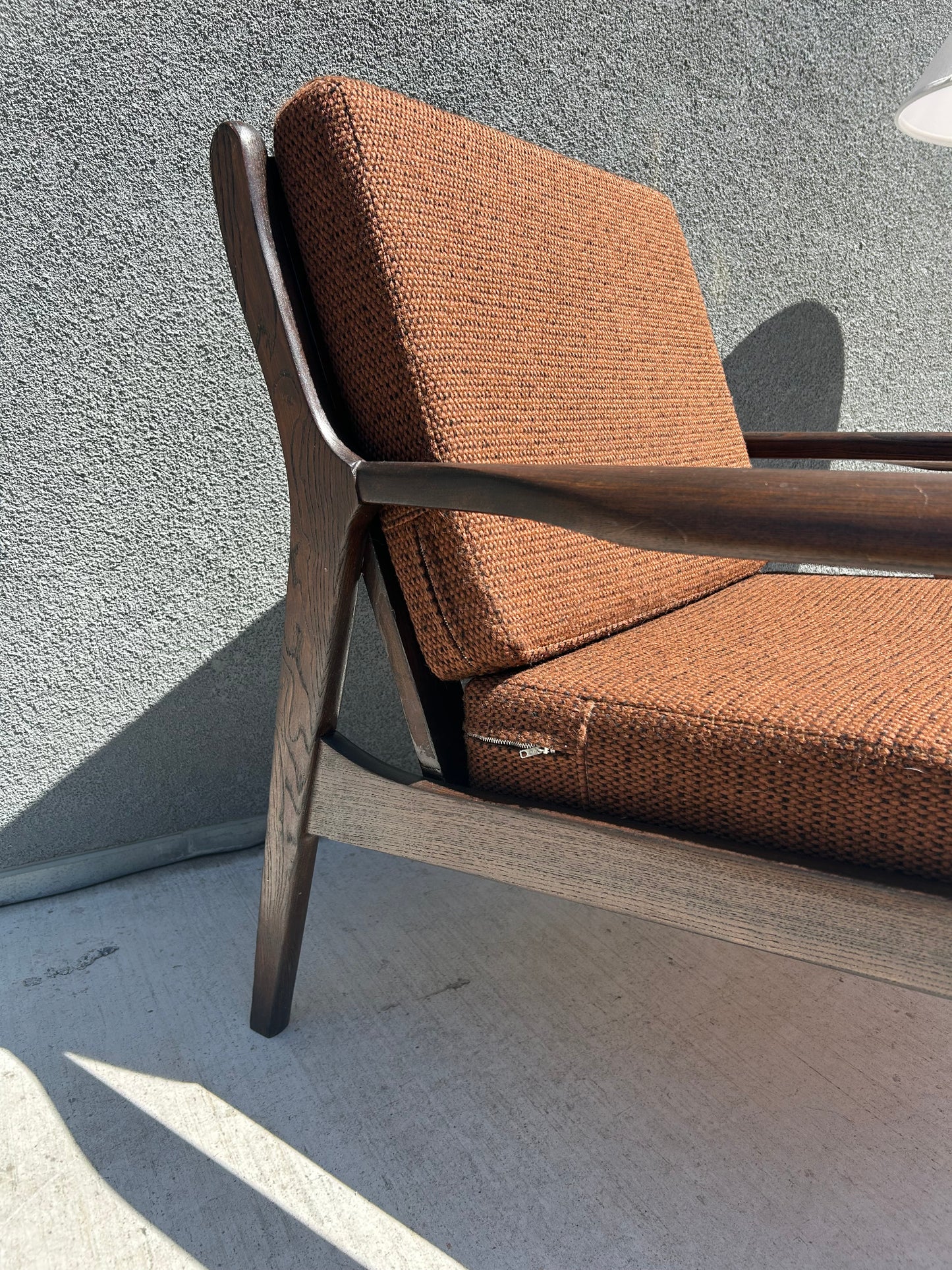Mid Century Modern Walnut Lounge Chair, Circa 1960s