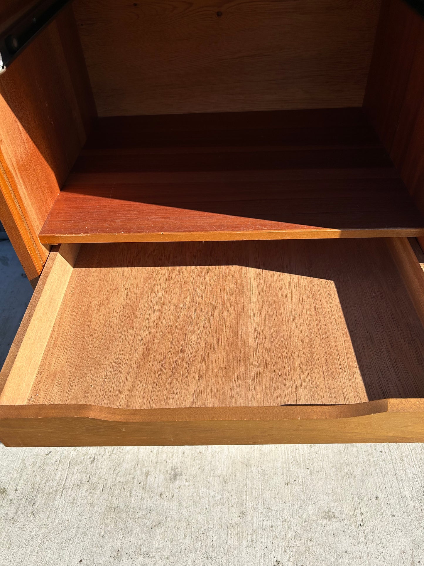 Danish Teak Tambour-Door Filing Cabinet, Circa 1960s