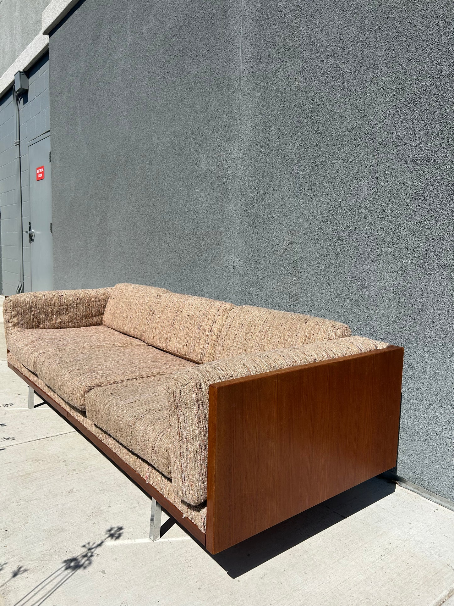 Rare Danish Teak Cased 3 Seater Sofa by Komfort, Circa 1960s