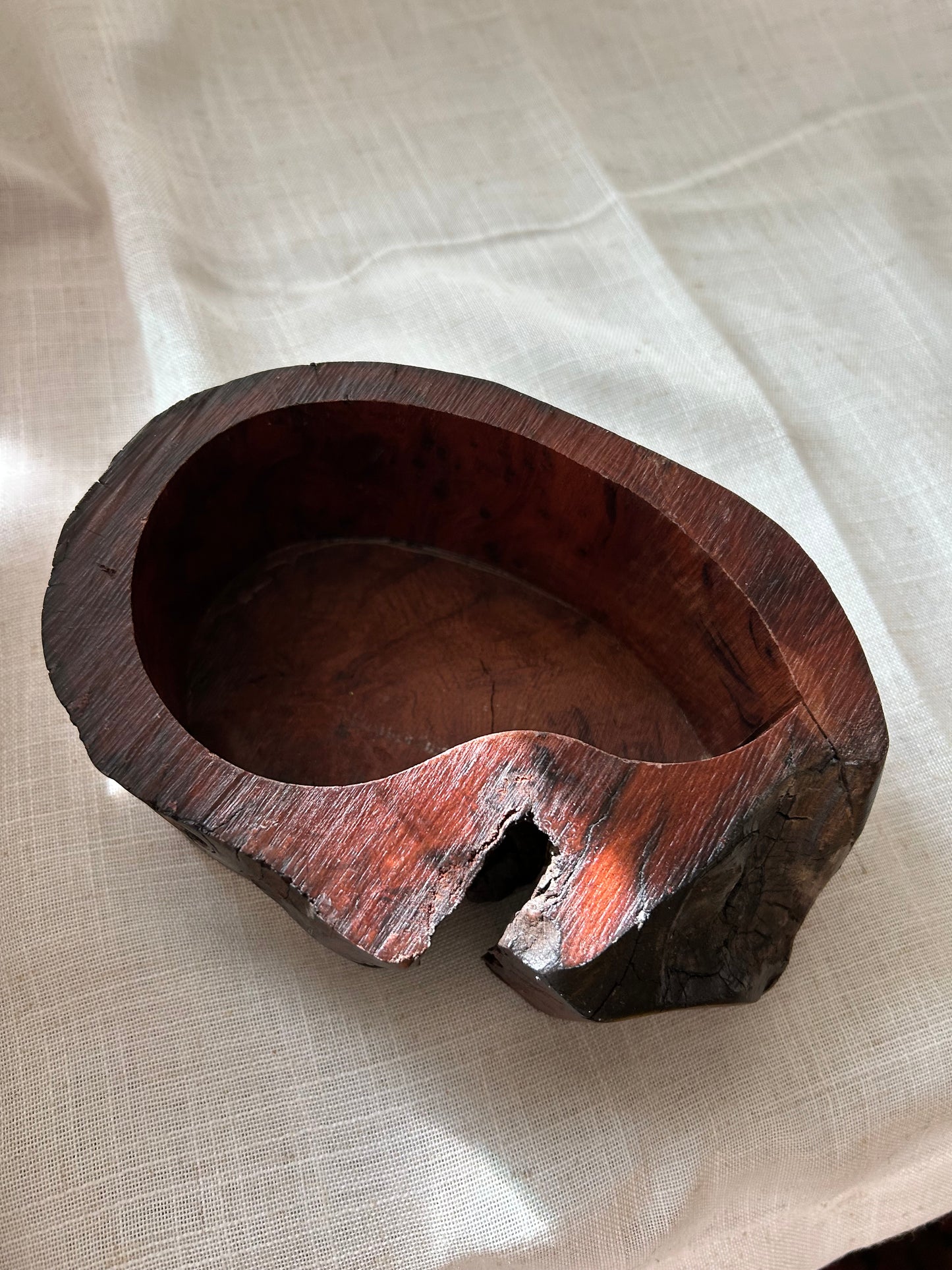 Vintage California Redwood Slice Trinket Box