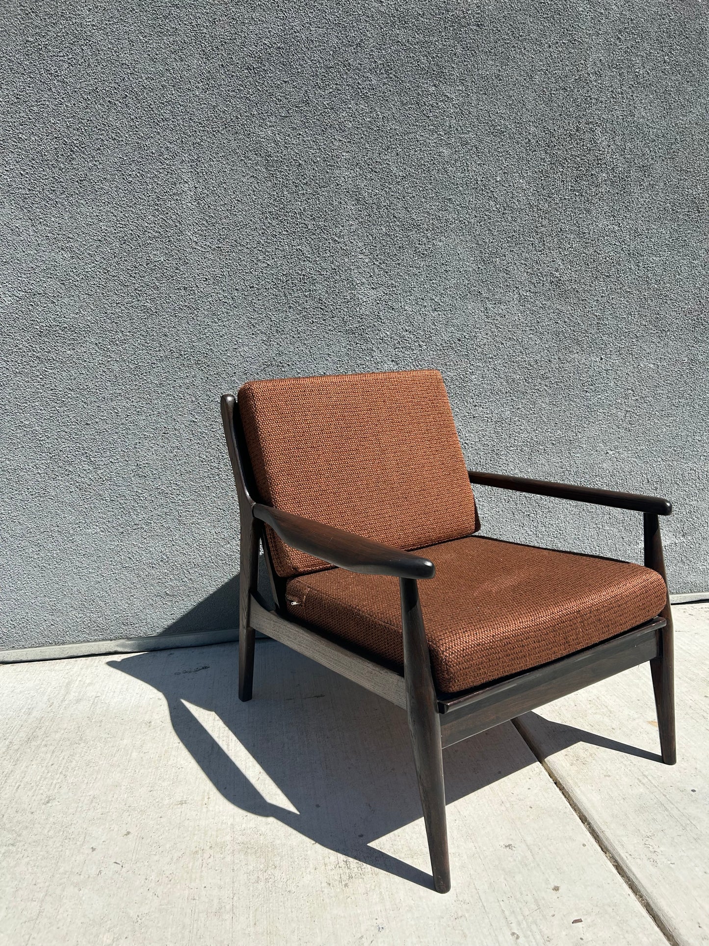 Mid Century Modern Walnut Lounge Chair, Circa 1960s
