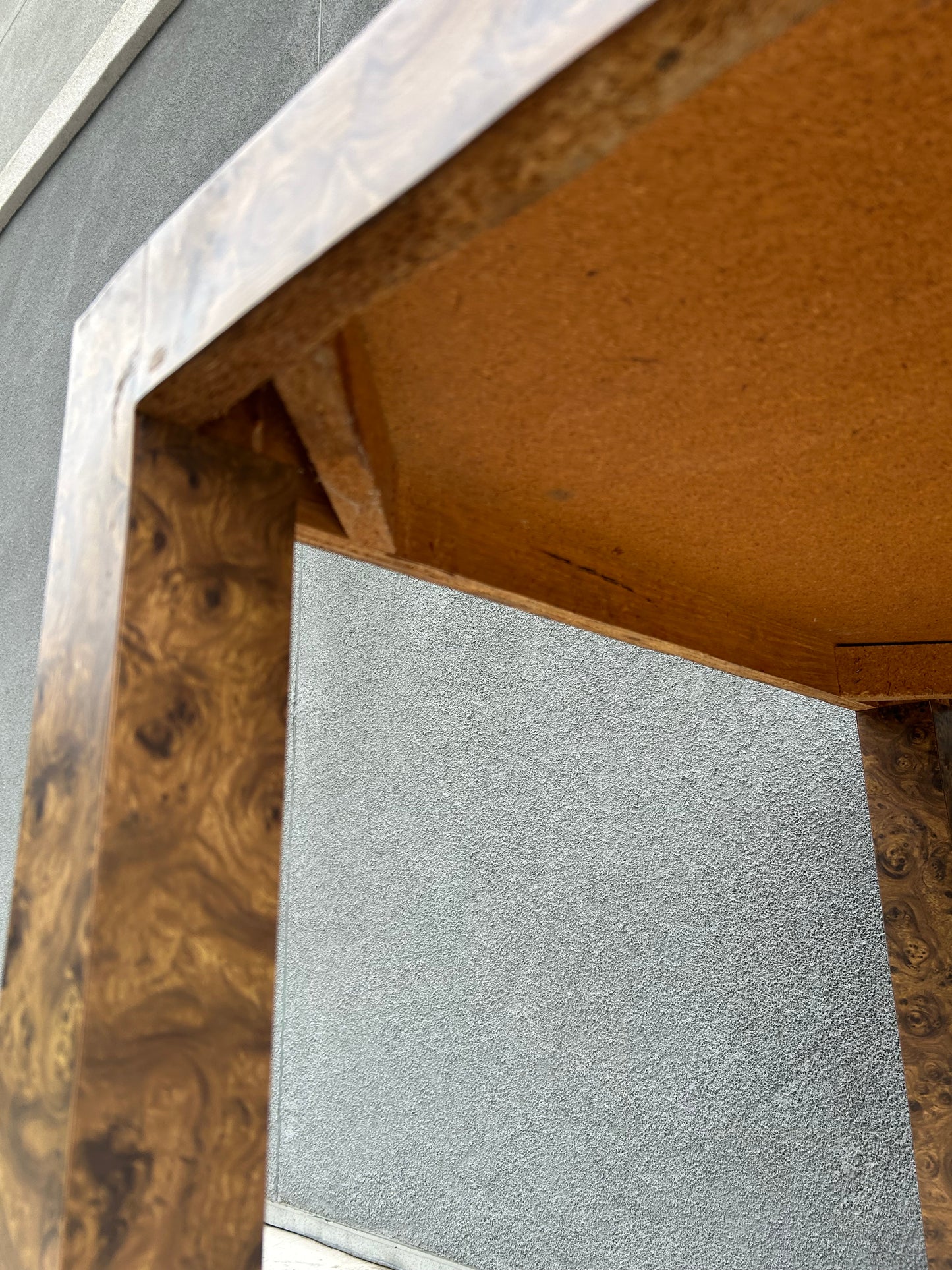 Small Vintage Burl Laminate Dining or Card Table, Circa 1980’s