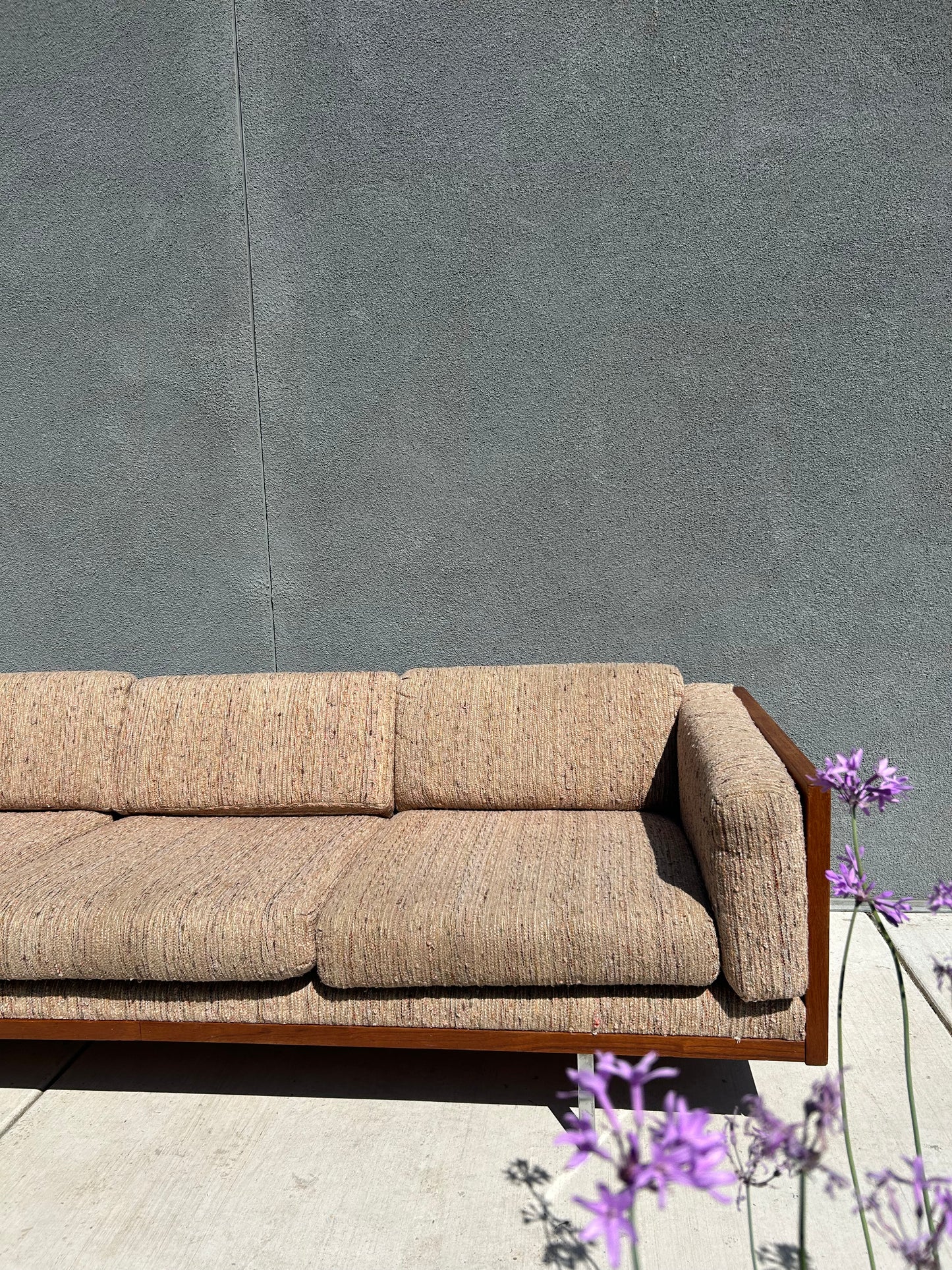 Rare Danish Teak Cased 3 Seater Sofa by Komfort, Circa 1960s