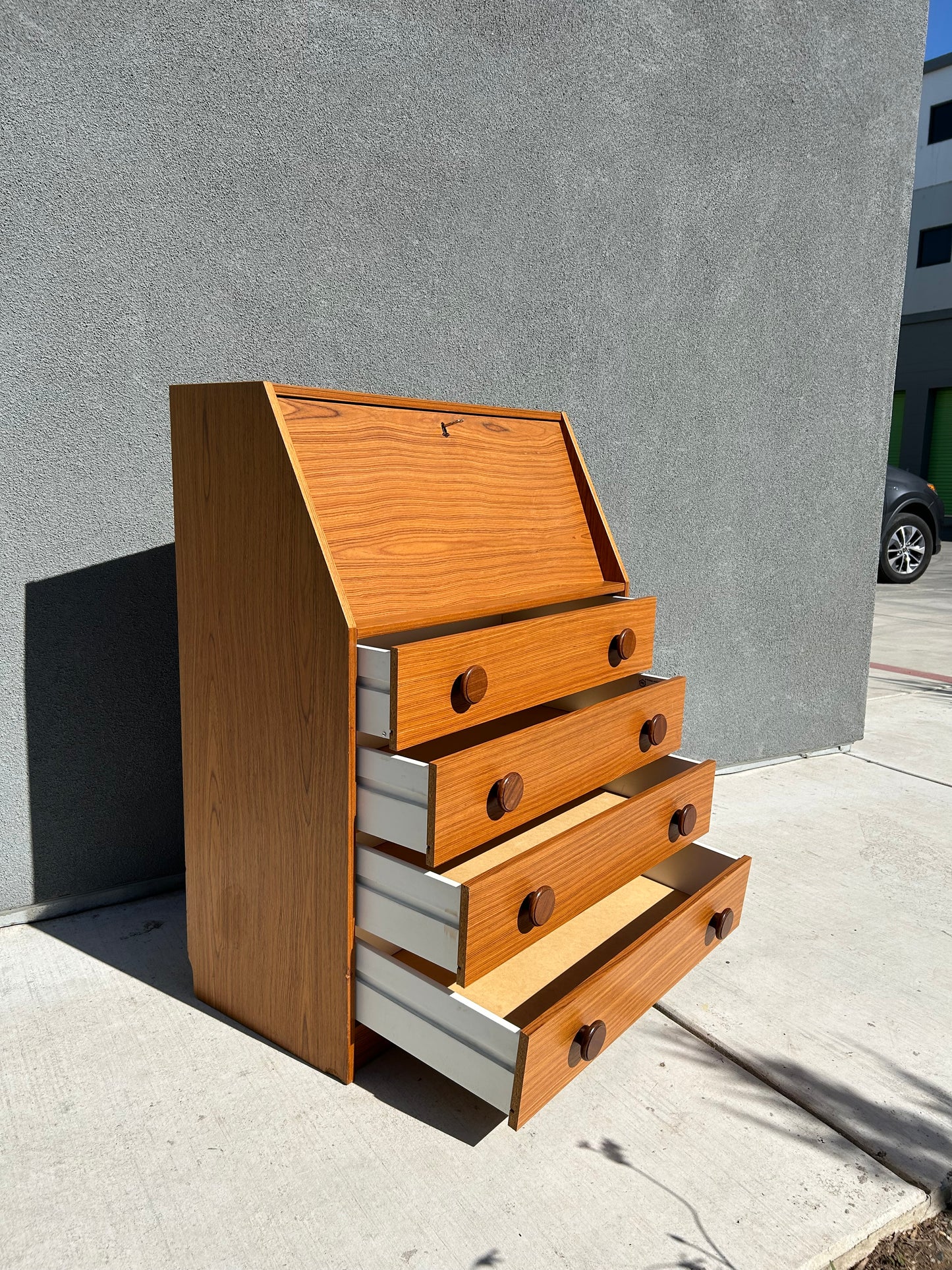 Midcentury Teak Secretary Desk by KF Mobler, Circa 1960s