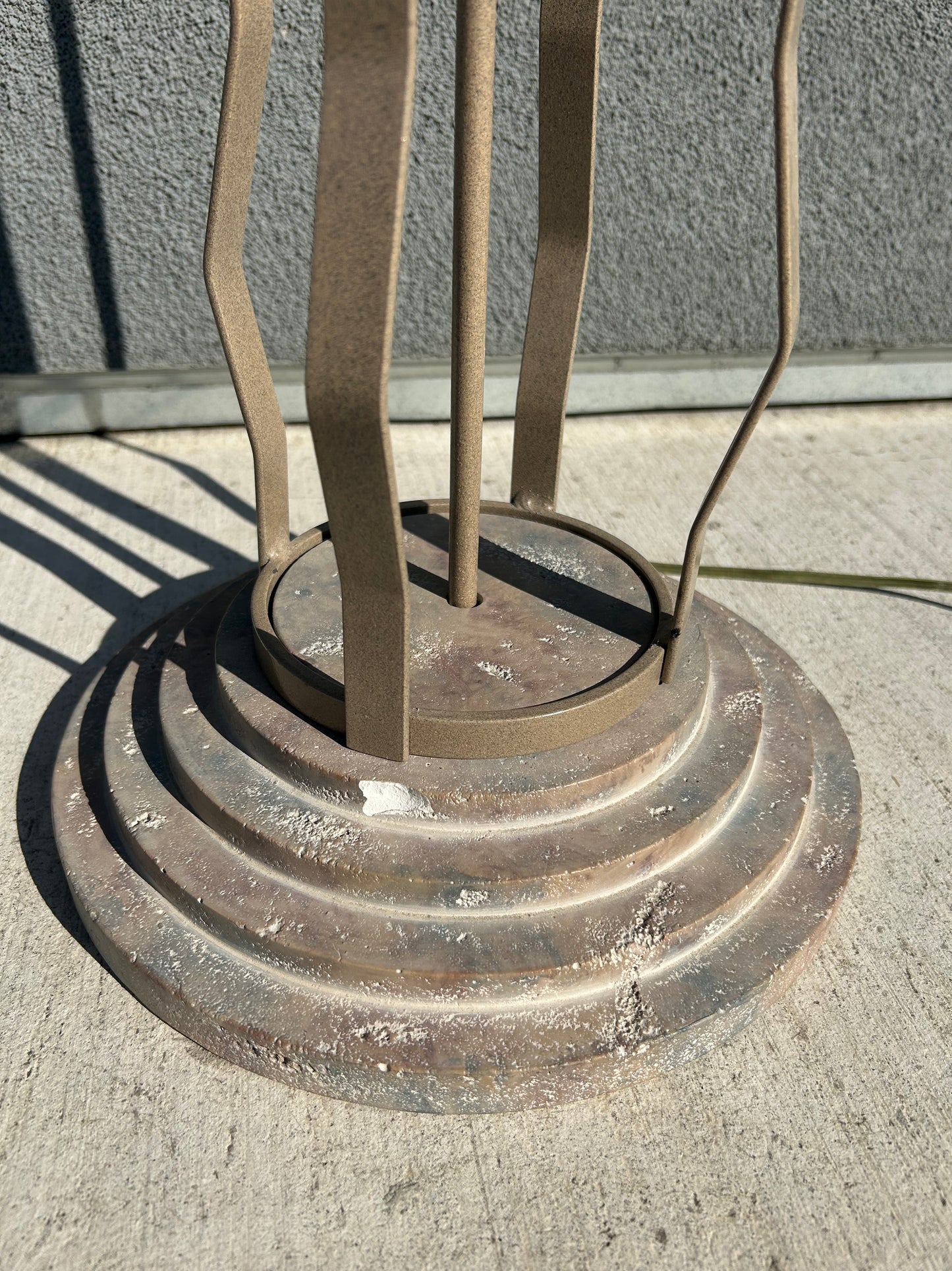 Postmodern Steel and Plaster Floor Lamp, Circa 1980s