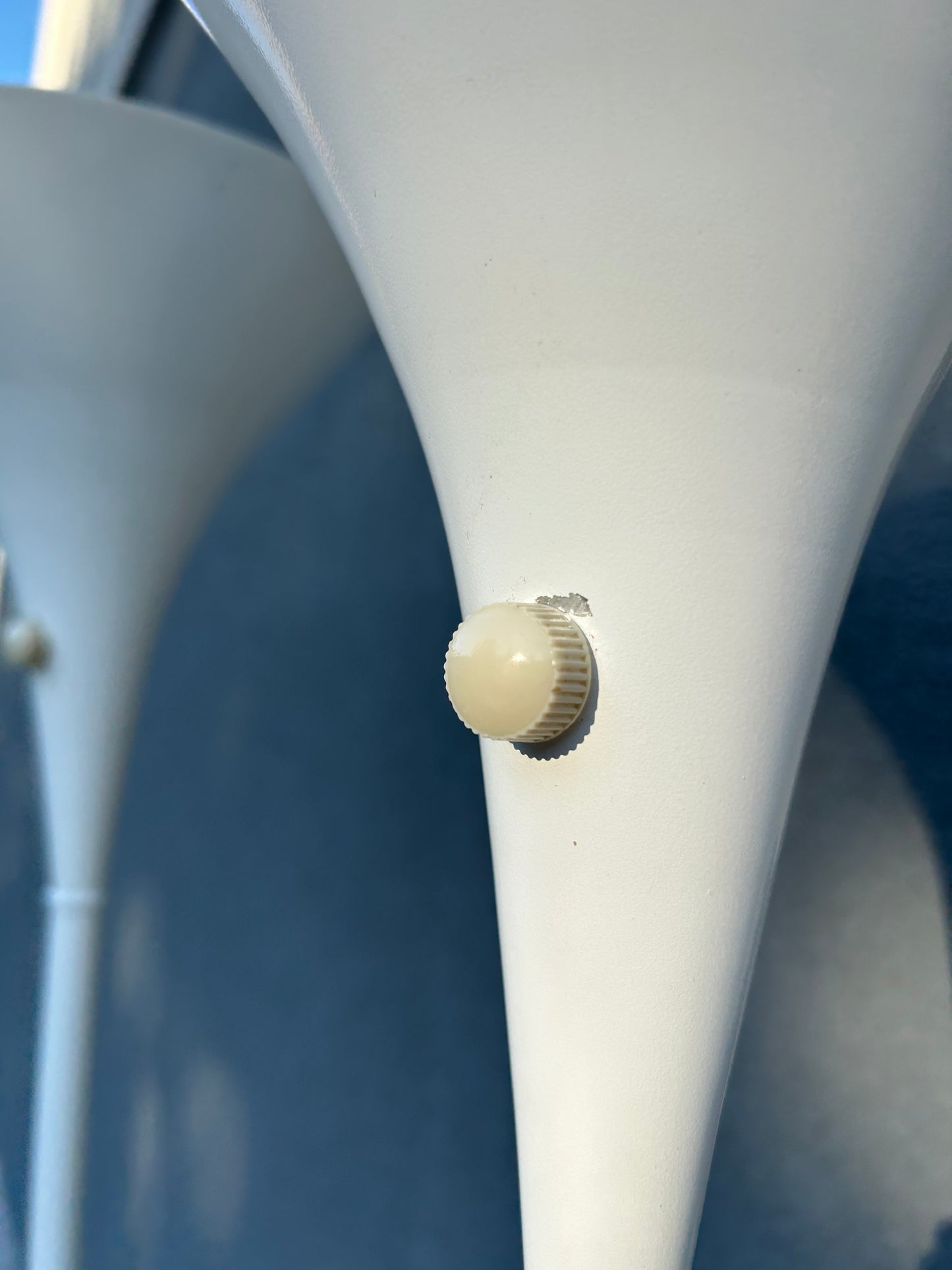 White Conical Torchiere Floor Lamps with Dimmer, Circa 1970’s