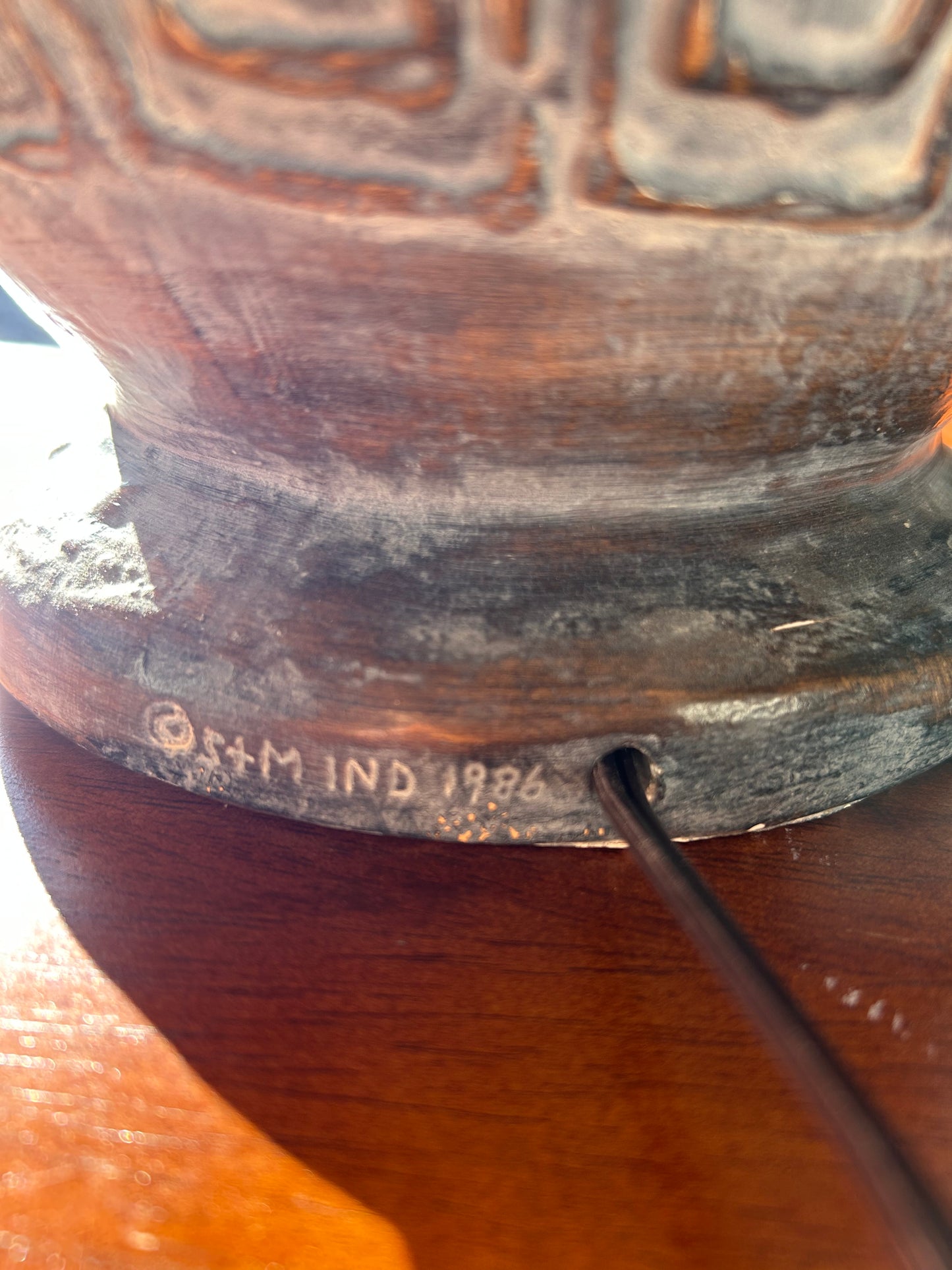 2 Postmodern Ceramic Table Lamps by S+M IND, Circa 1986