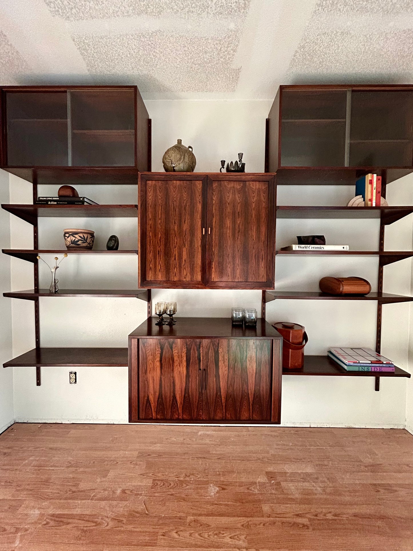 Rosewood 3 Bay Modular Wall Unit By Kai Kristiansen For Fm Møbler, Circa 1960s