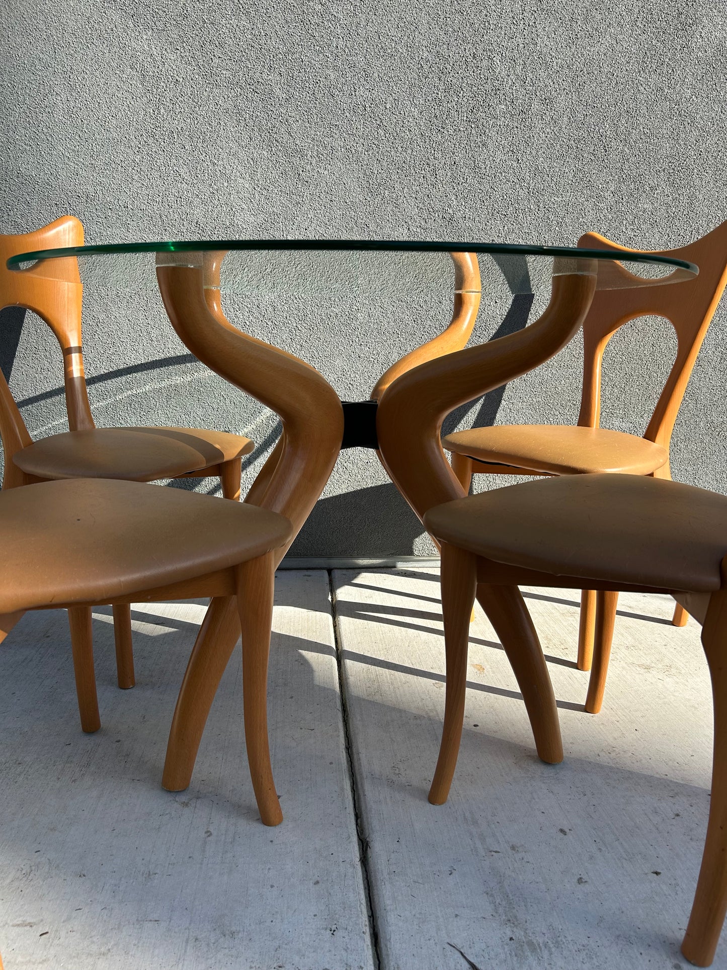 Vintage Italian Sculptural Dining Set, circa 1980s