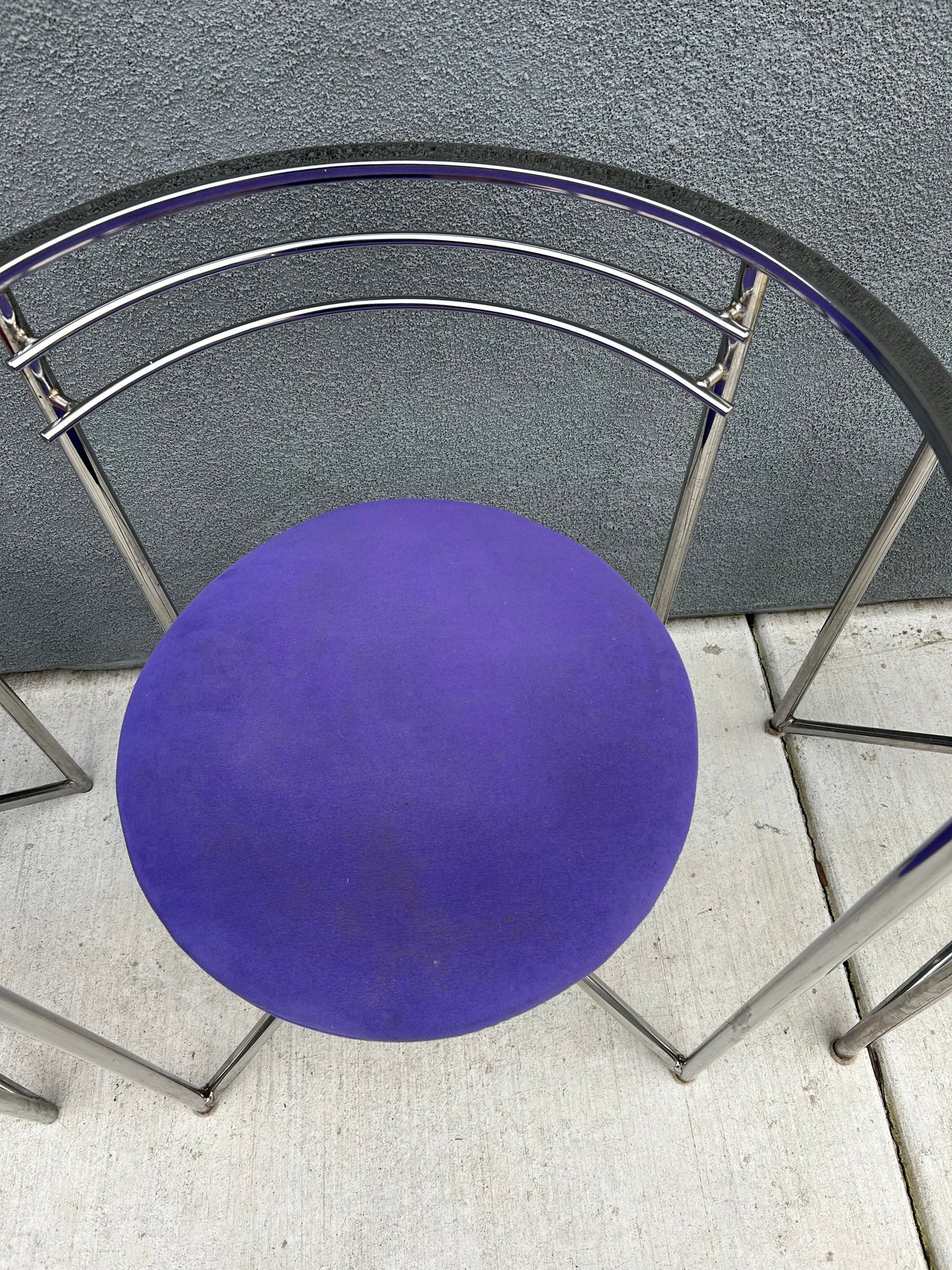 Chrome Post Modern Minson Sculptural Chairs, Set of 4