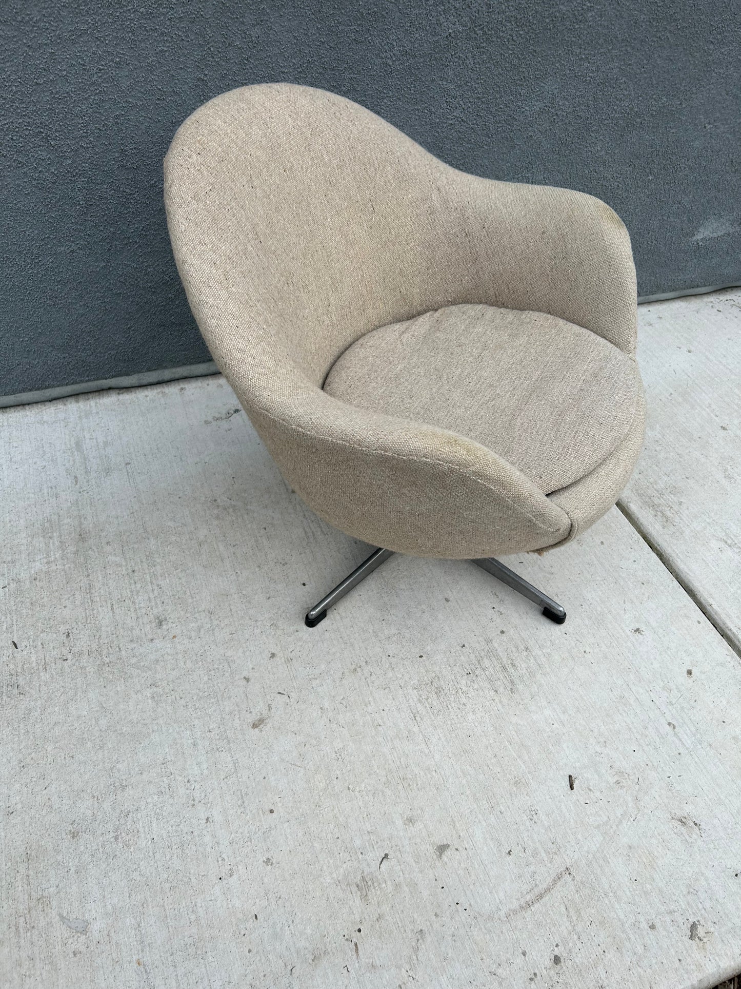 Carl Eric Klote Overman Pod Swivel Egg Chair, Circa 1960