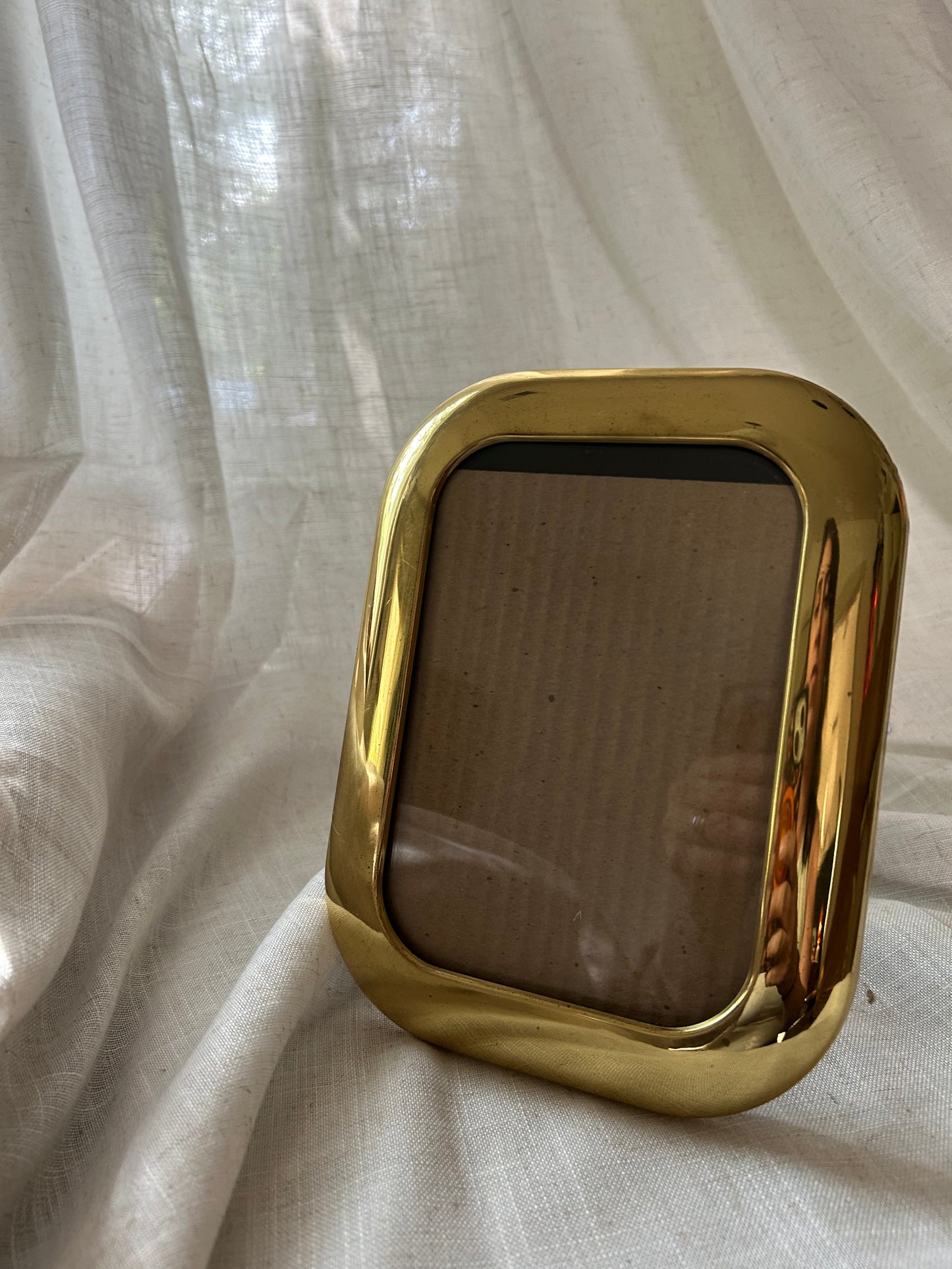 Brass Post Modern Hollywood Regenxy Picture Frame