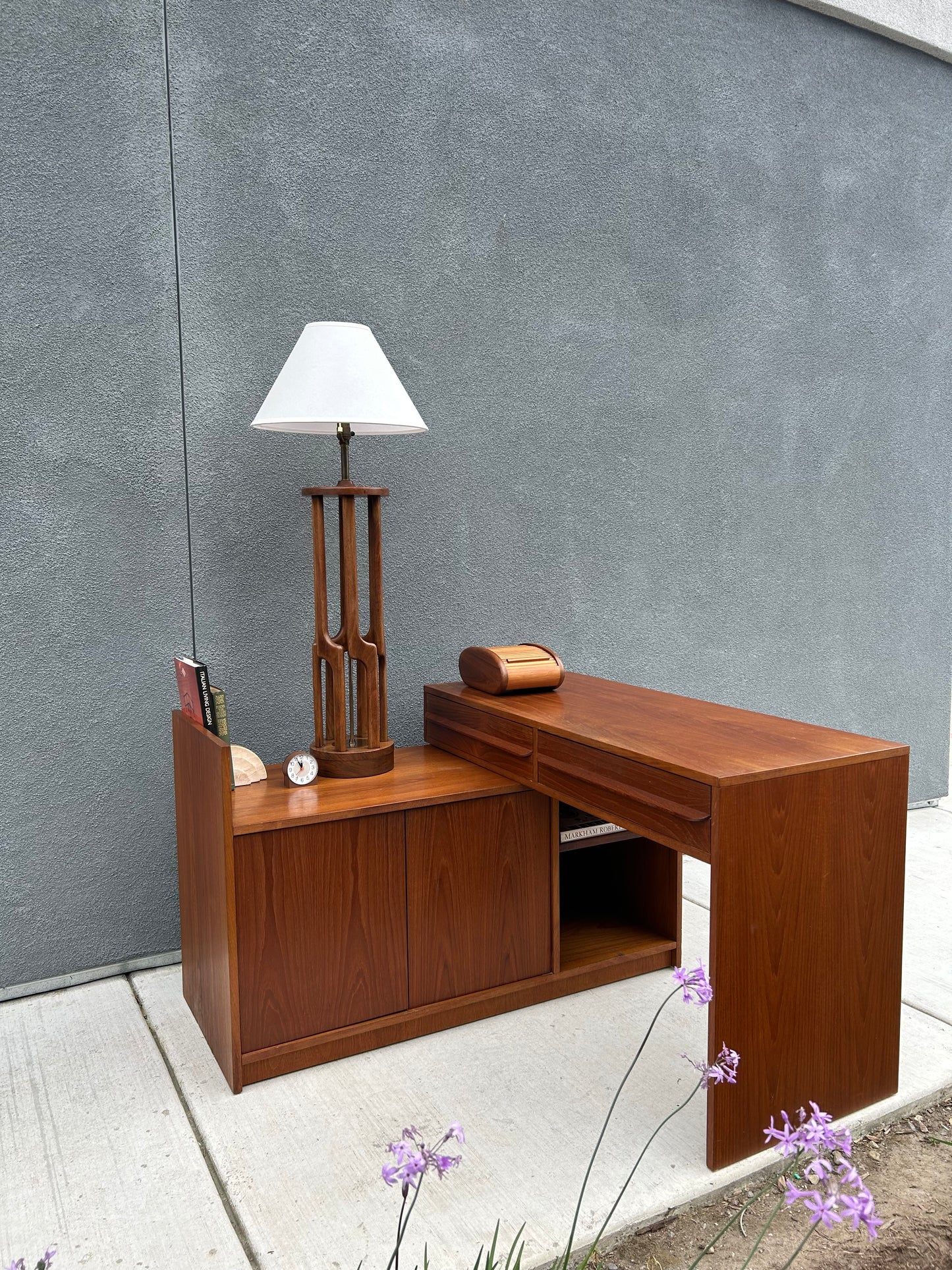 MCM Danish Teak Modular Credenza, Corner Desk or Media Console, Circa 1970s