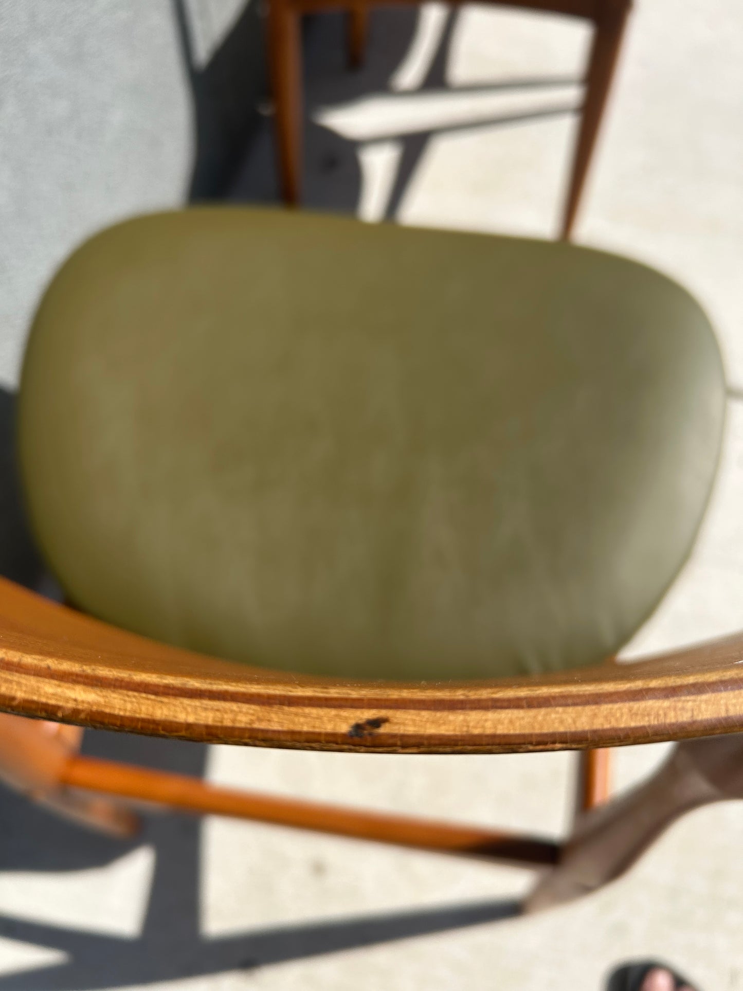 Vintage Mid Century Modern Sculptural Teak Wood Dining Chairs - Set of 4
